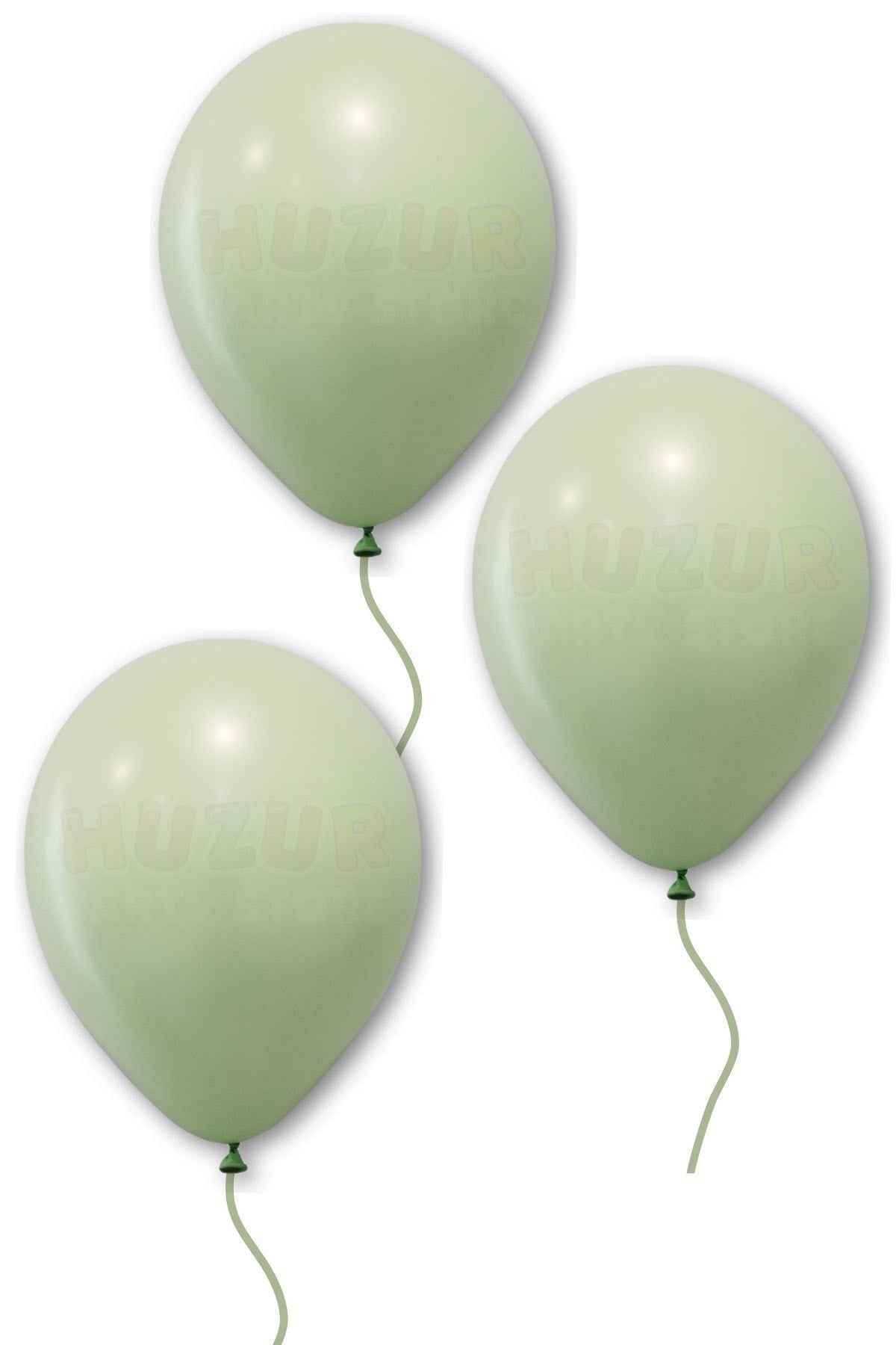 Küf Yeşili Balon 50 Adet 30 Cm Pastel Koyu Yeşil Parti Balonu Doğum Günü Partisi Konsept Temalı Süs