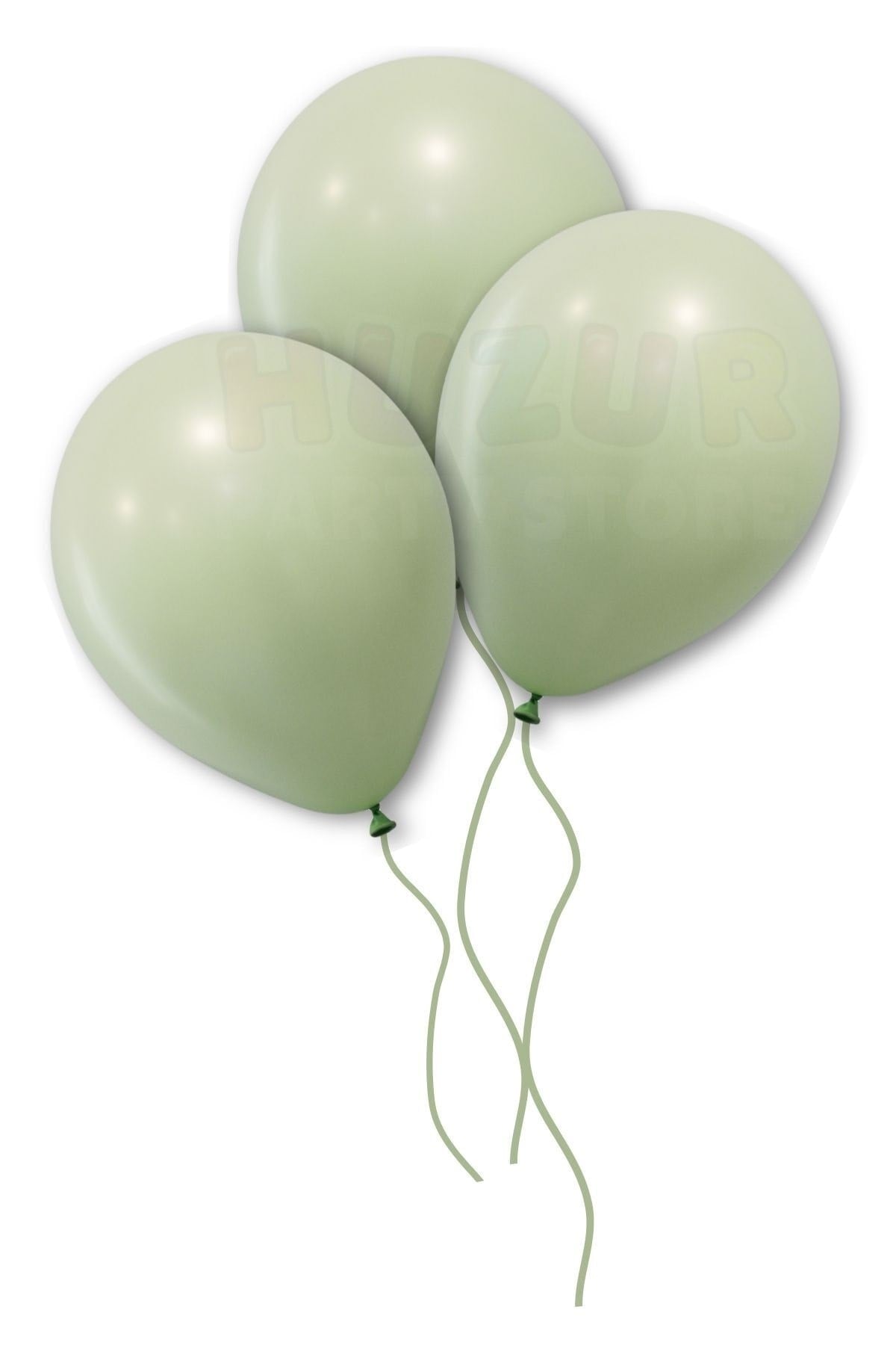 Küf Yeşili Balon 50 Adet 30 Cm Pastel Koyu Yeşil Parti Balonu Doğum Günü Partisi Konsept Temalı Süs