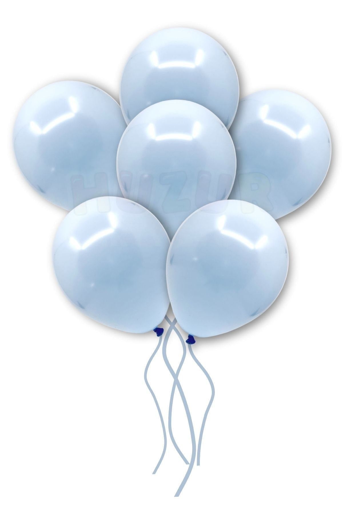 Mavi Makaron Balon 50 Adet 30 Cm Pastel Rengi Parti Balonu Soft Renk Doğum Günü Partisi Konsepti Süs