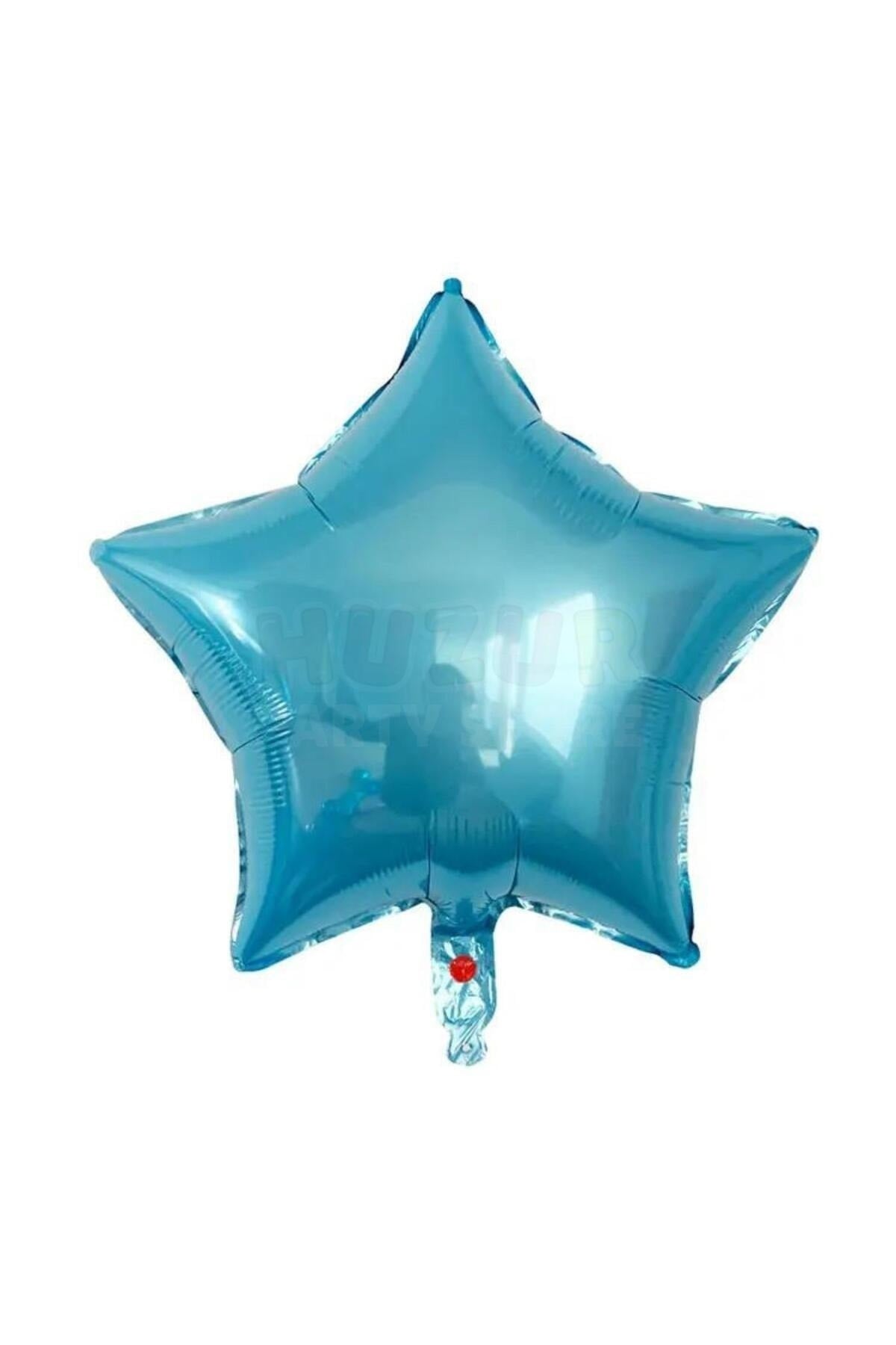 Mavi Renk Yıldız Folyo Balon 45 Cm 18 inç Helyuma Uyumlu Star Parti Doğum Günü Konsept Balonu