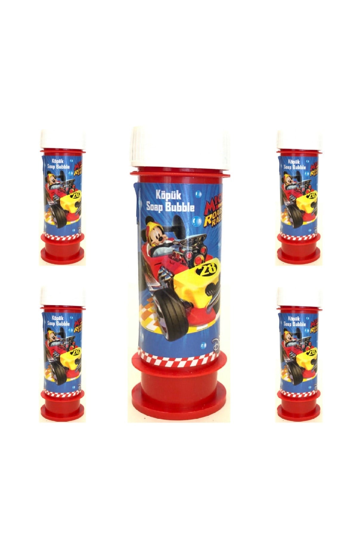 Mickey Mouse Temalı 5li Köpük Balon Mickey Fare Karakter Figürlü Köpük Baloncuk 60 Ml