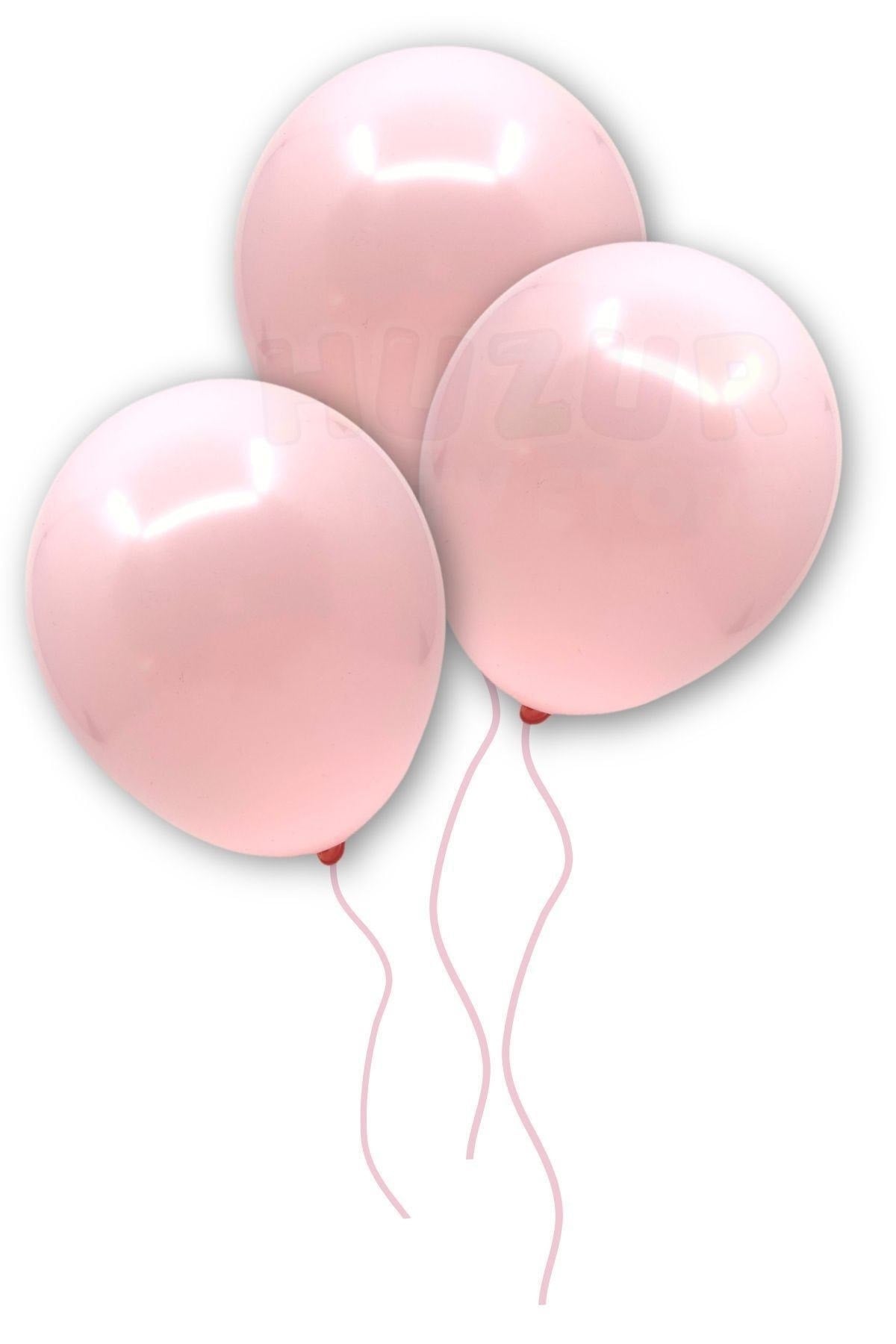 Pembe Makaron Balon 10 Adet 30 Cm Pastel Rengi Parti Balonu Soft Renk Doğum Günü Partisi Konsepti
