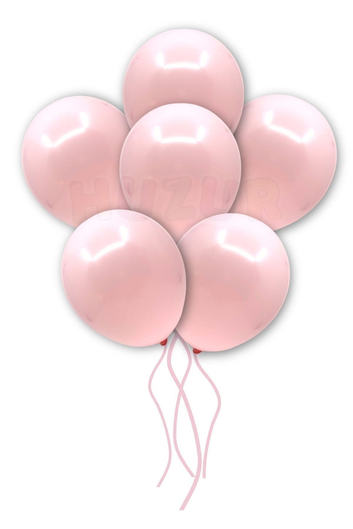 Pembe Makaron Balon 10 Adet 30 Cm Pastel Rengi Parti Balonu Soft Renk Doğum Günü Partisi Konsepti