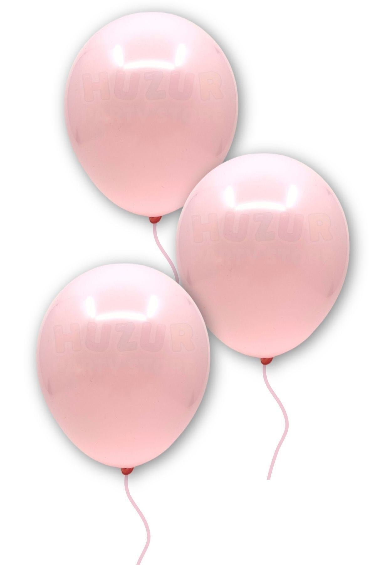 Pembe Makaron Balon 10 Adet 30 Cm Pastel Rengi Parti Balonu Soft Renk Doğum Günü Partisi Konsepti