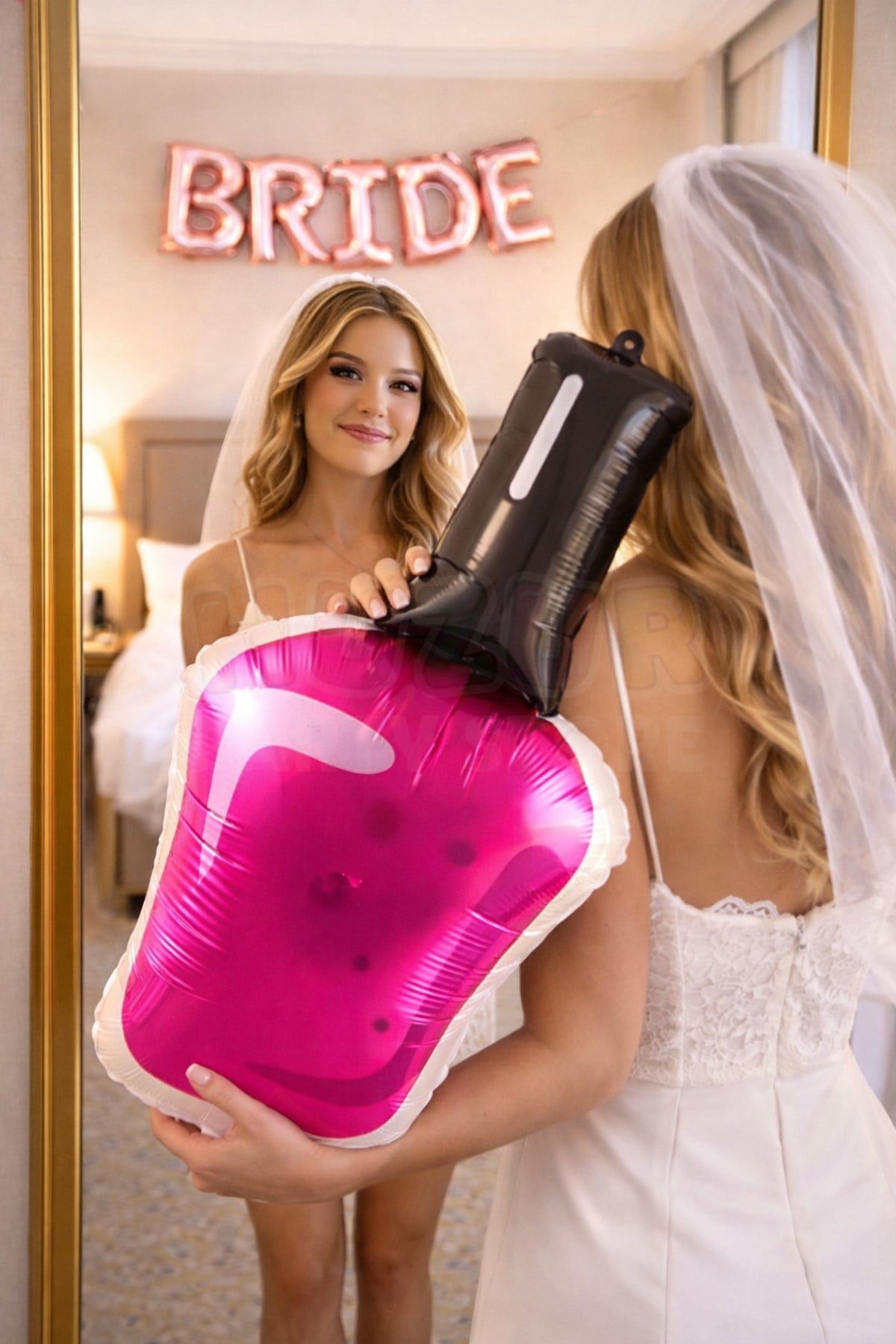 Pembe Oje Büyük Boy Folyo Balon 70x40 Cm Bekarlığa Veda Partisi Bride To Be Konsepti Gelin Balonu