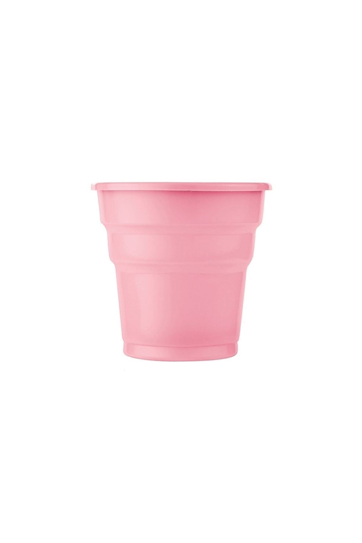 Pembe Renk 25 Li Plastik Bardak 180 Cc 7 Oz Sert Doğum Günü Partisi Meşrubat Bardağı