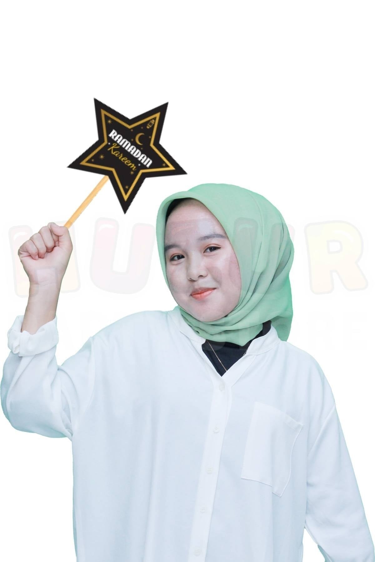 Ramadan Kareem Yazılı Konuşma Balonu Ramazan Bayramı Dini Islami Bayram Fotoğraf Çekilme Süsü Gb