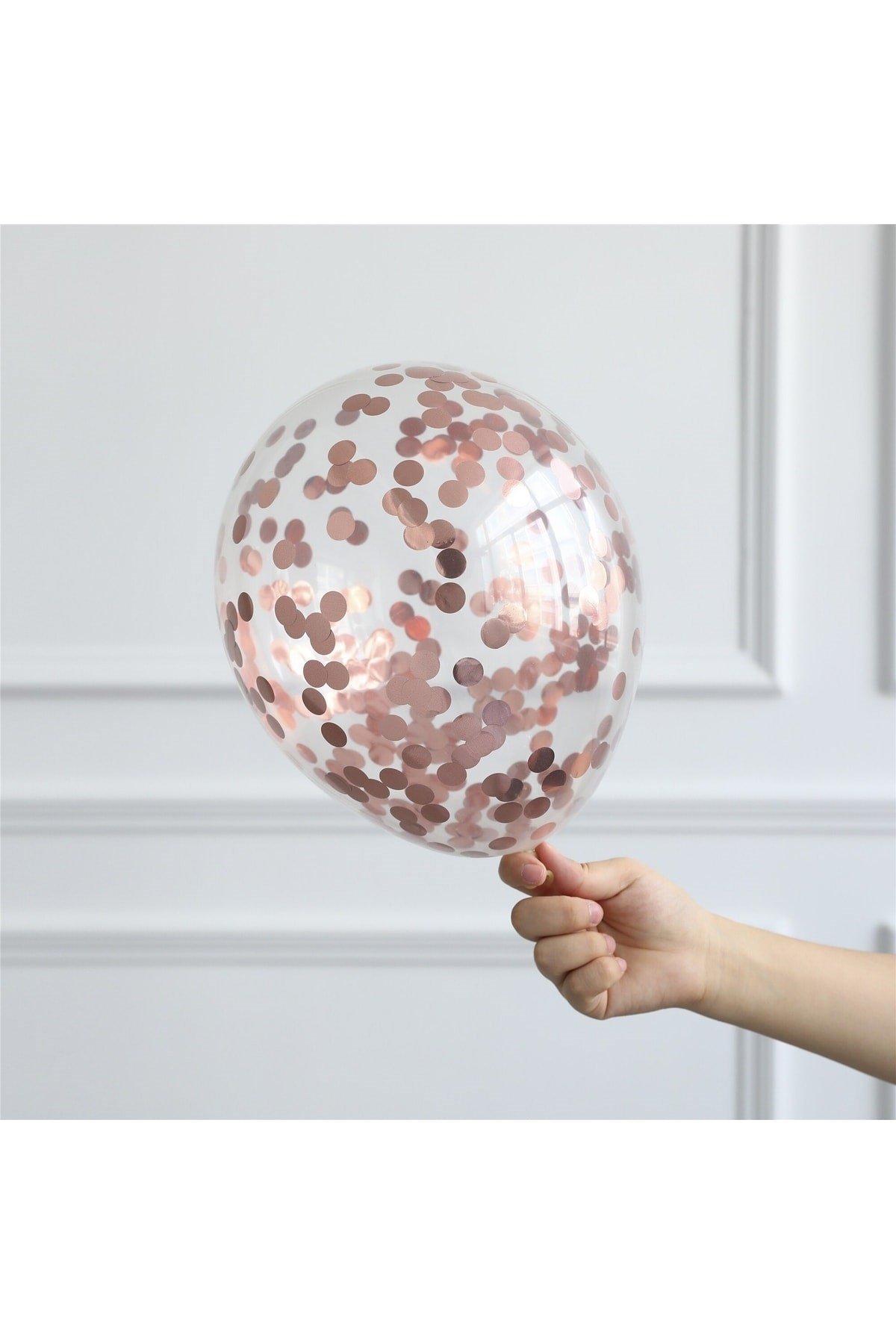 Rose Gold Konfetili Şeffaf Balon 10 Adet 30 Cm Içi Gözüken Pullu Balon Balon Pulu Renksiz Balon