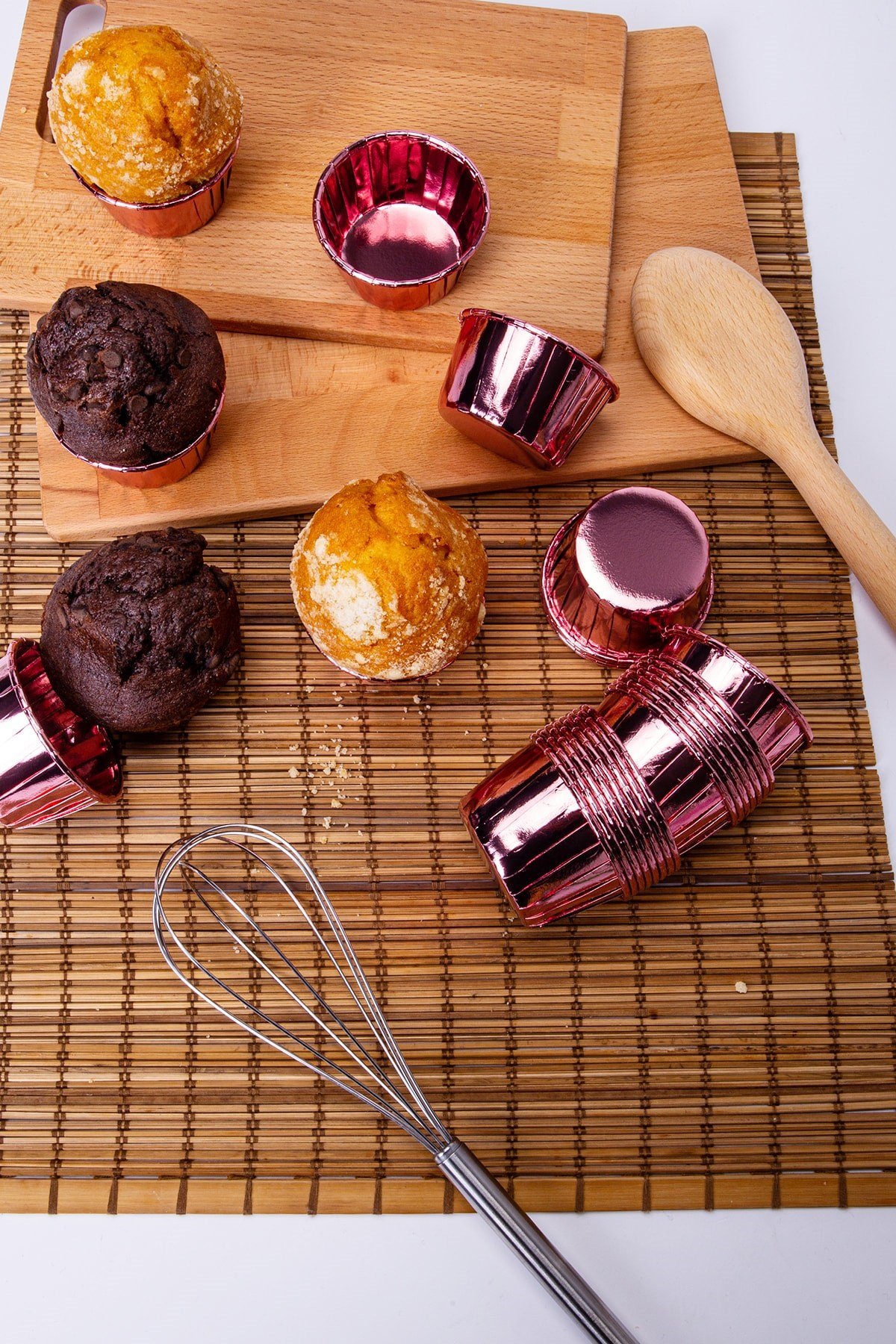 Rose Gold Parlak Kaplama 25li Kek Kalıbı Fırında Dağılmayan 6.5x4 Cm Muffin Cupcake Stand Kapsülü