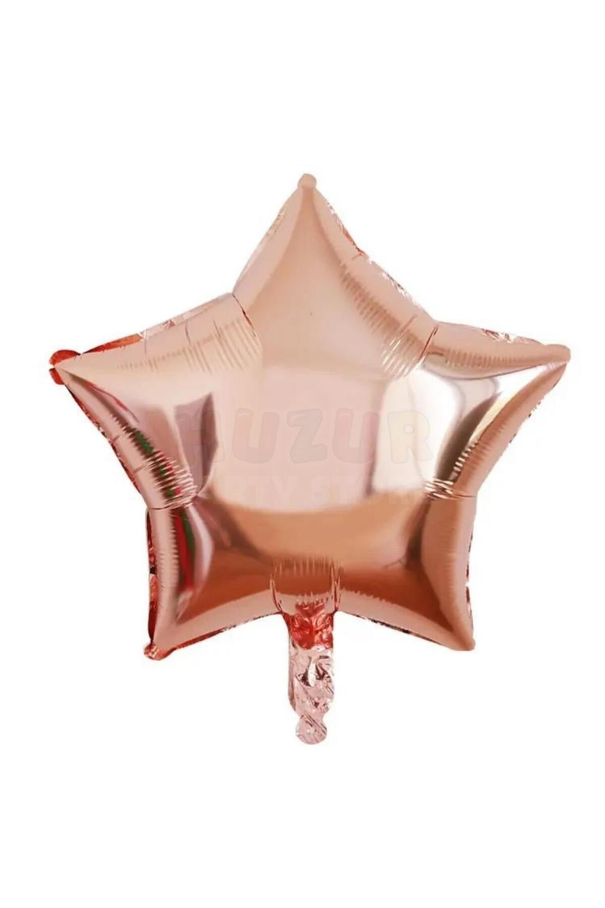 Rose Gold Renk Yıldız Folyo Balon 45 Cm 18 inç Helyuma Uyumlu Bakır Star Parti Doğum Günü Balonu