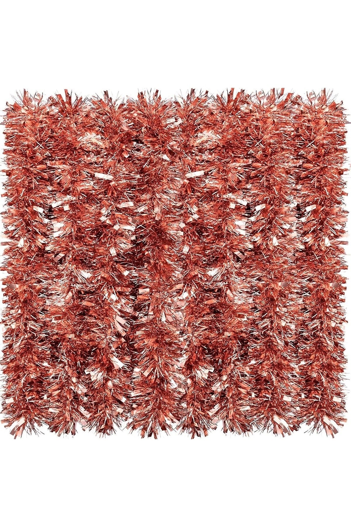 Rose Gold Yılbaşı Garland Doğum Günü Simi Çam Ağacı Süsü Bakır Renk 200x7 Cm Boyuna Asılan Sim