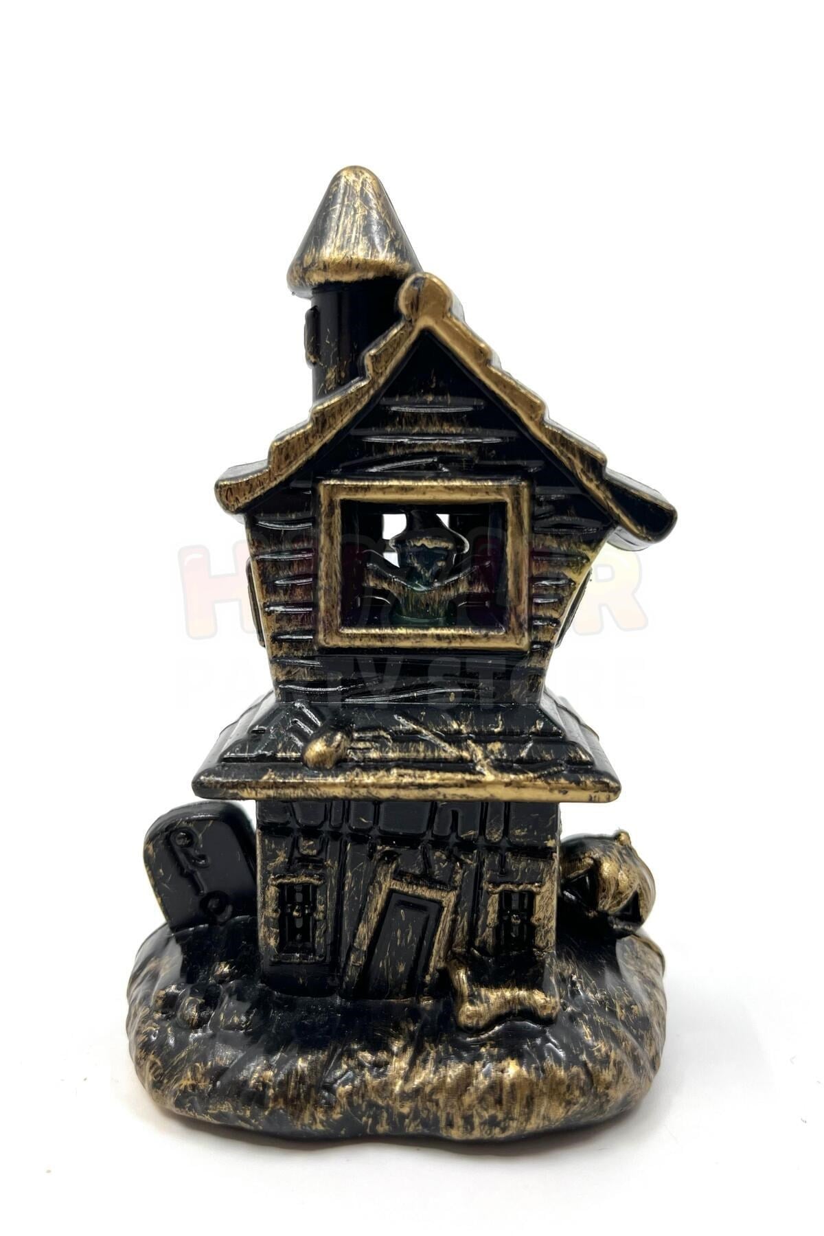 Şato Tealight Mezar Taşı Balkabağı Detaylı Sarı Işıklı Pilli Mum Halloween Cadılar Bayramı 2 Adet