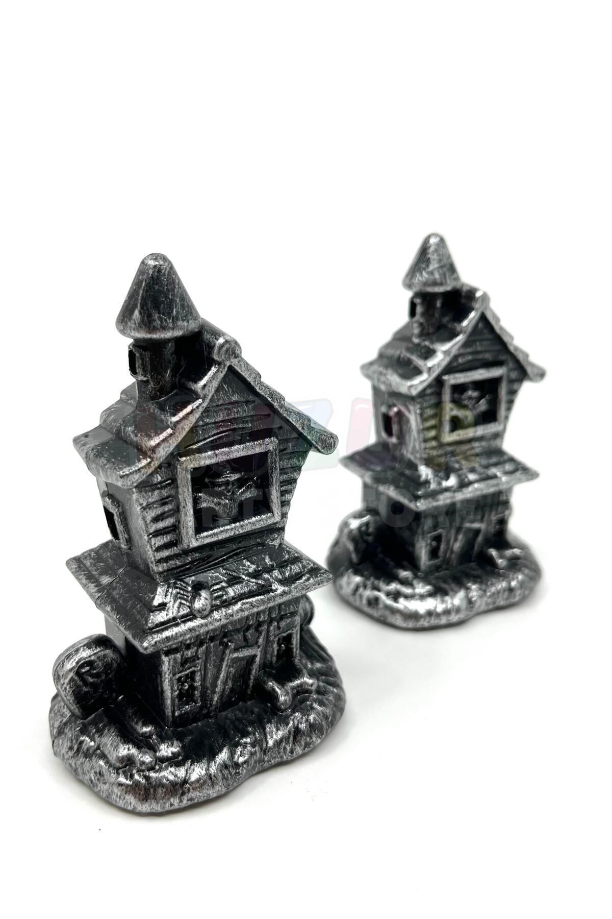 Şato Tealight Mezar Taşı Balkabağı Detaylı Sarı Işıklı Pilli Mum Halloween Cadılar Bayramı 2 Adet