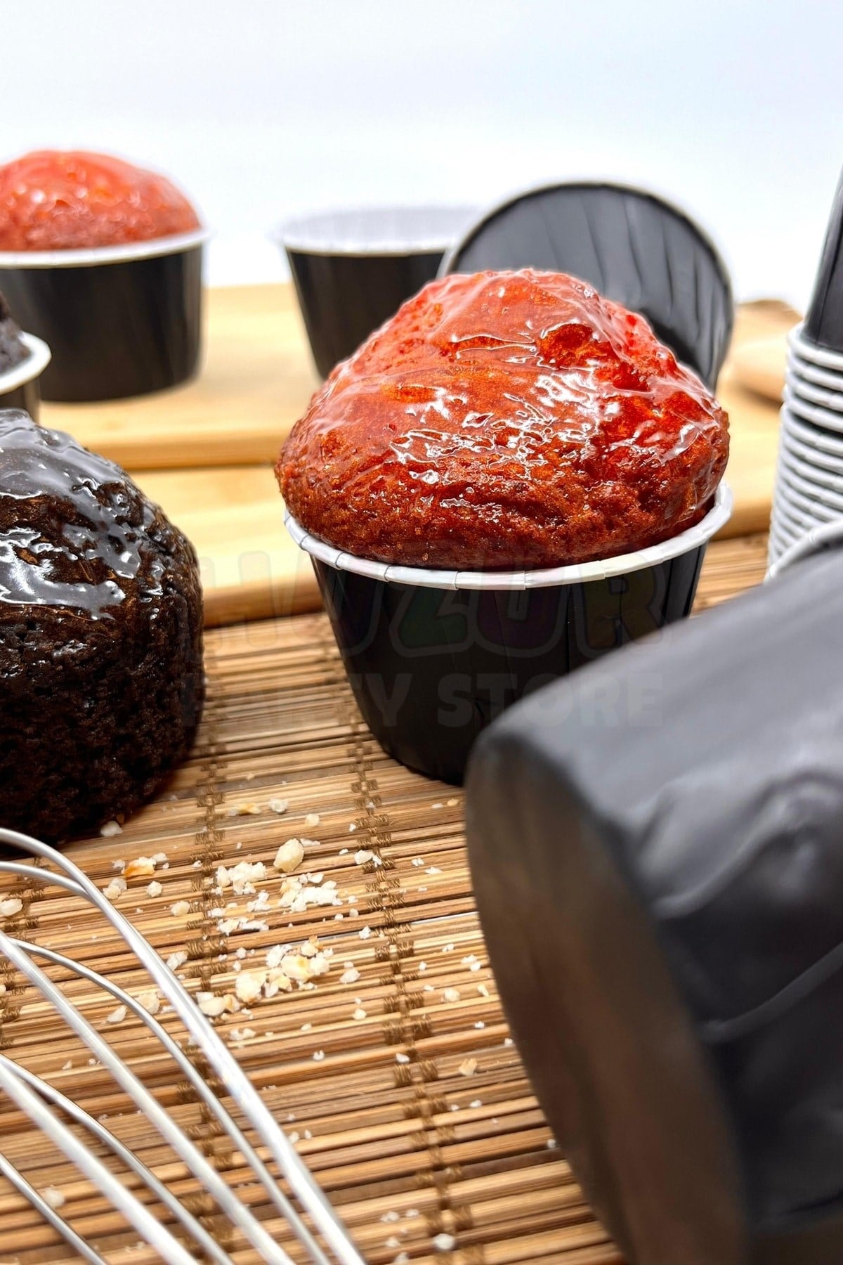 Siyah 50li Kek Kalıbı Fırında Dağılmayan 6.5x4 Cm Sert Karton Muffin Kalıbı Kabı Cupcake Kapsülü