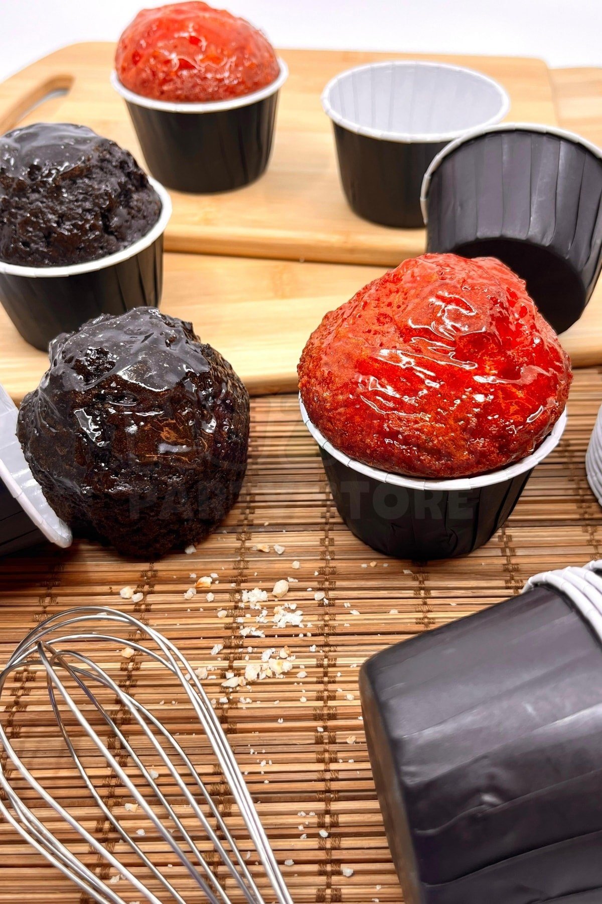 Siyah 50li Kek Kalıbı Fırında Dağılmayan 6.5x4 Cm Sert Karton Muffin Kalıbı Kabı Cupcake Kapsülü