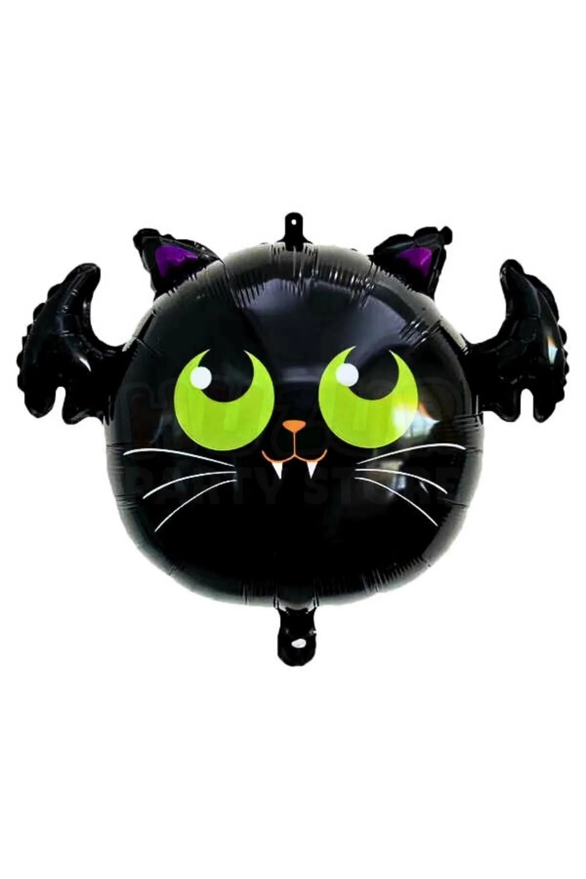 Siyah Yarasa Folyo Balon 54x65 Cm Halloween Partisi Cadılar Bayramı Dekoratif Balon