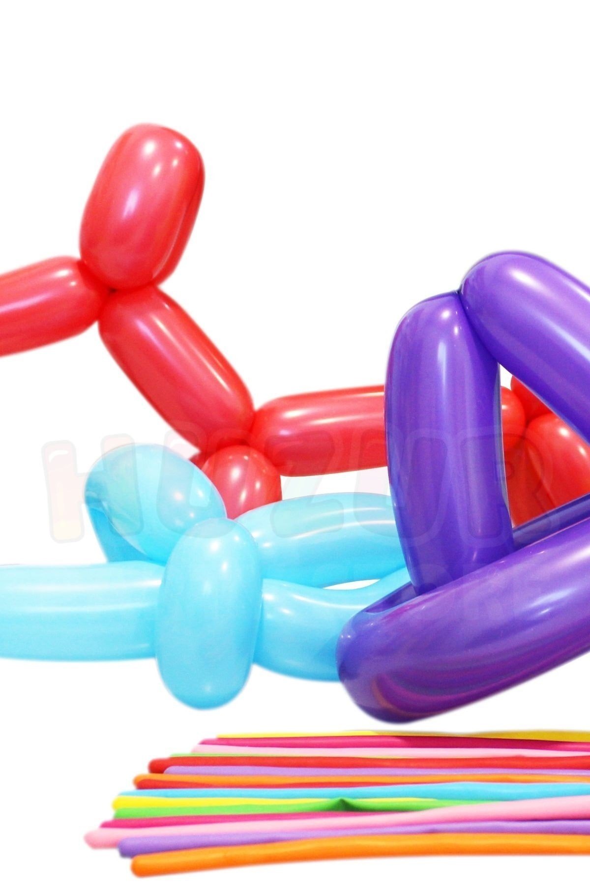 Sosis Balon 10 Adet 150x5 Cm Soft Pastel Karışık Renk Uzun Ince Şekil Verilebilen Palyaço Balonu