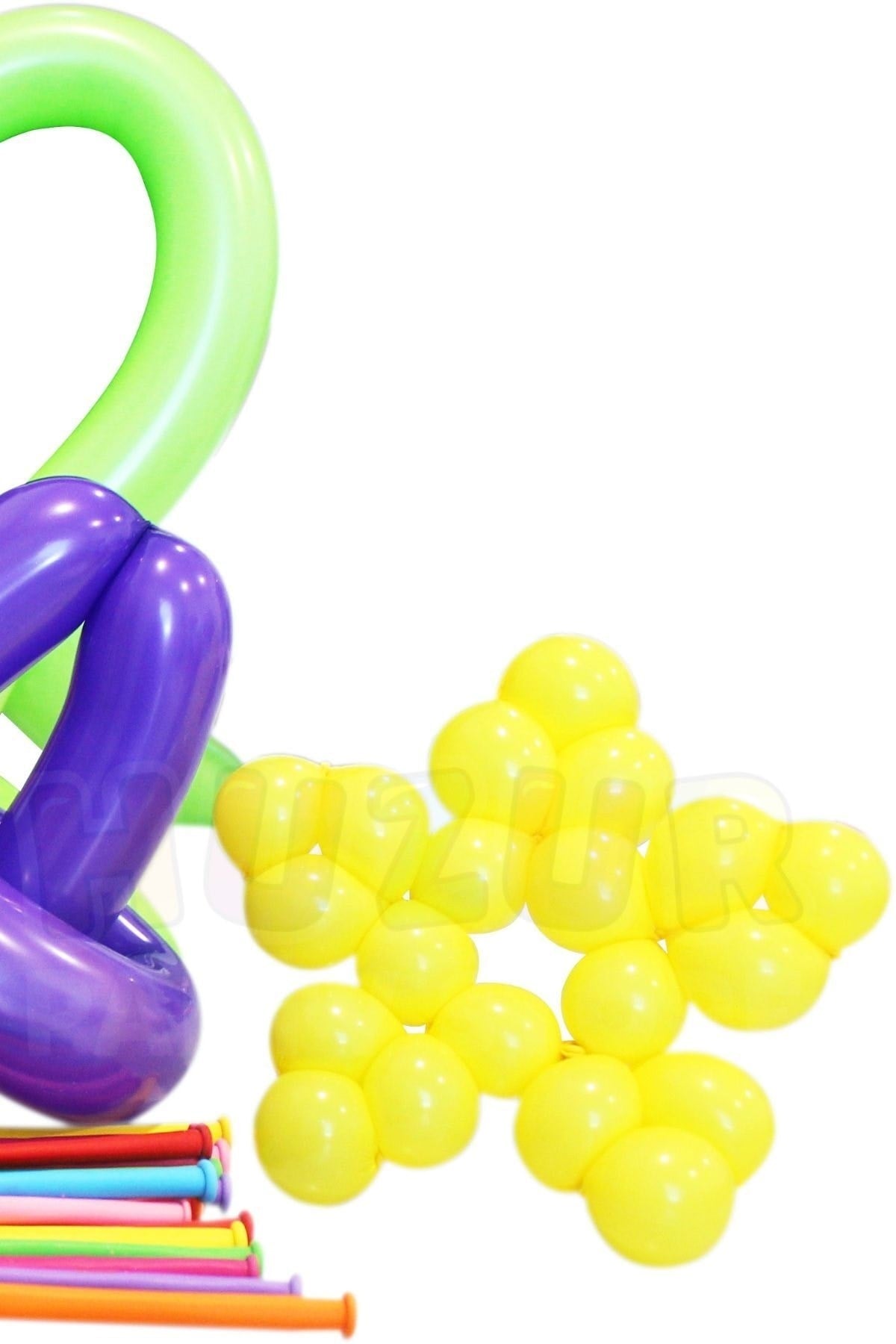 Sosis Balon 50 Adet 150x5 Cm Soft Pastel Karışık Renk Uzun Ince Şekil Verilebilen Palyaço Balonu