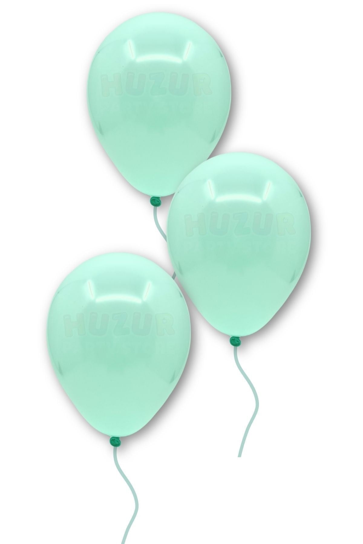 Su Yeşili Makaron Balon 10 Adet 30 Cm Pastel Rengi Parti Balonu Soft Renk Doğum Günü Partisi Konsept
