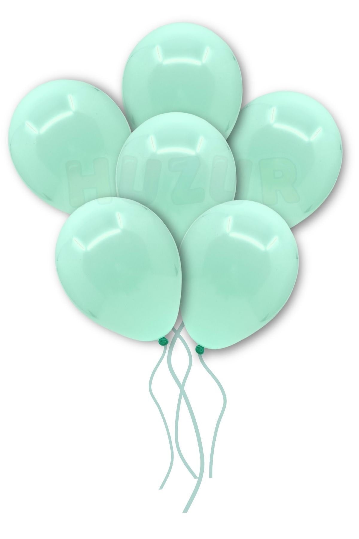 Su Yeşili Makaron Balon 50 Adet 30 Cm Pastel Rengi Parti Balonu Soft Renk Doğum Günü Partisi Konsept