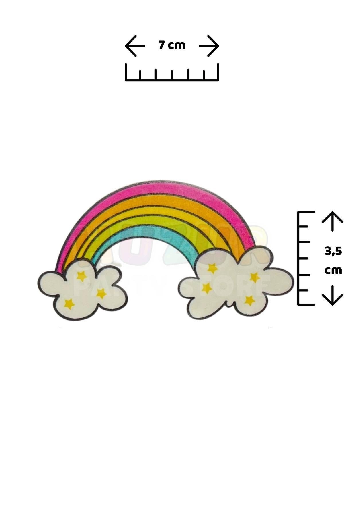 Unicorn 7 Adet Geçici Çocuk Dövmesi Doğum Günü Parti Renkli Tattoo Dövme Pony Boynuzlu At Konsepti