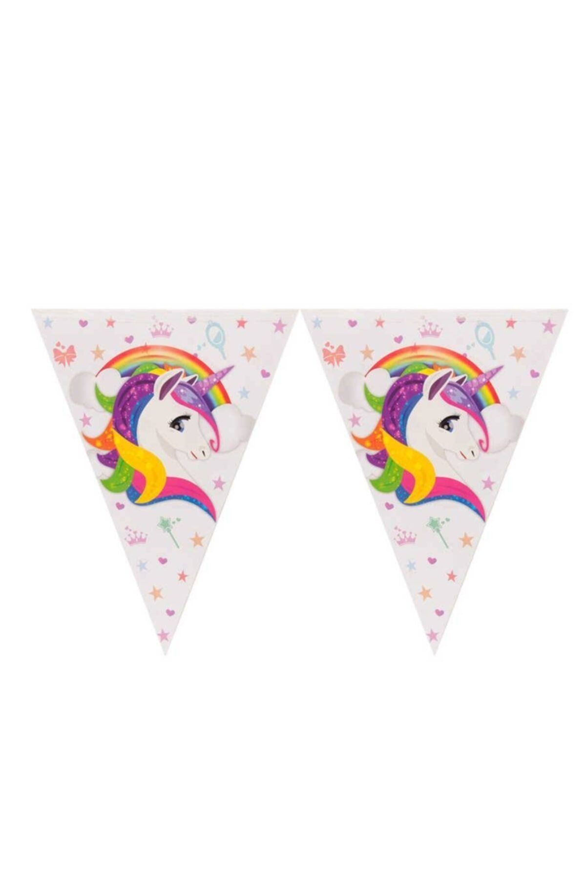 Unicorn Karakterli Flama 11 Bayrak 320 Cm Boynuzlu At Temalı Pony Parti Konsepti Lisanslı Ürün