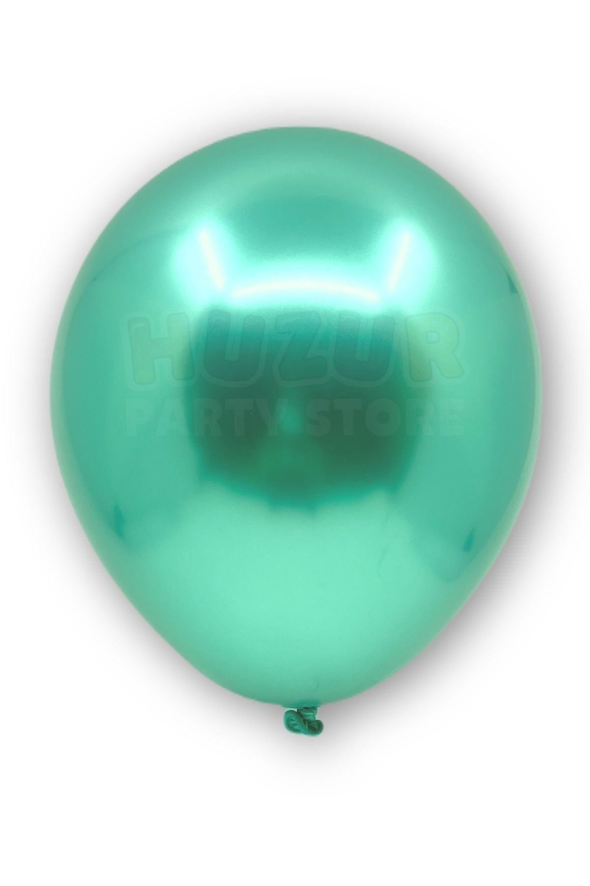 Yeşil Renkli Krom Balon 50 Adet 30 Cm Çok Parlak Canlı Parti Safari Hayvanları Doğum Günü Balonu