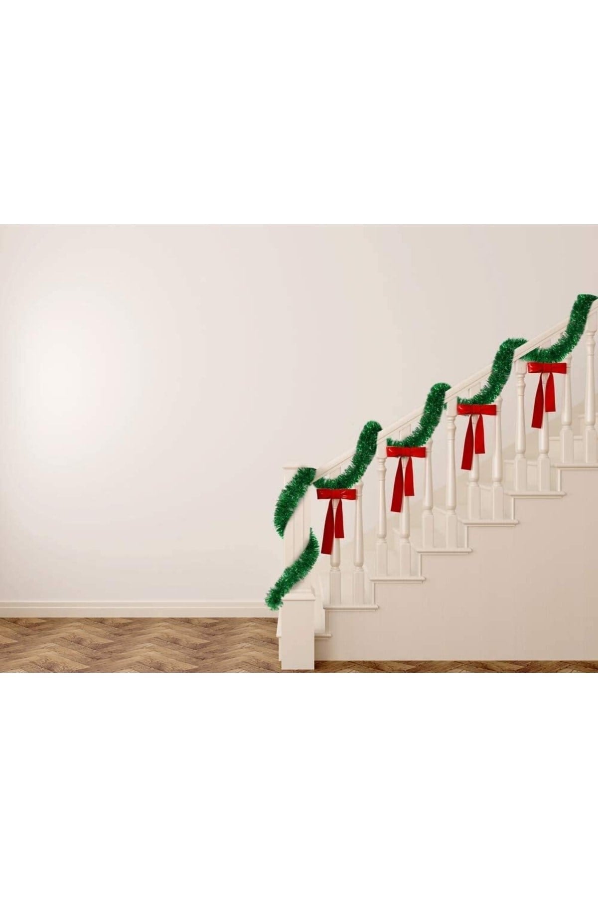 Yeşil Yılbaşı Garland Doğum Günü Simi Çam Ağacı Süsü 200x7 Cm Boyuna Boyna Asılan Süsleme Sim