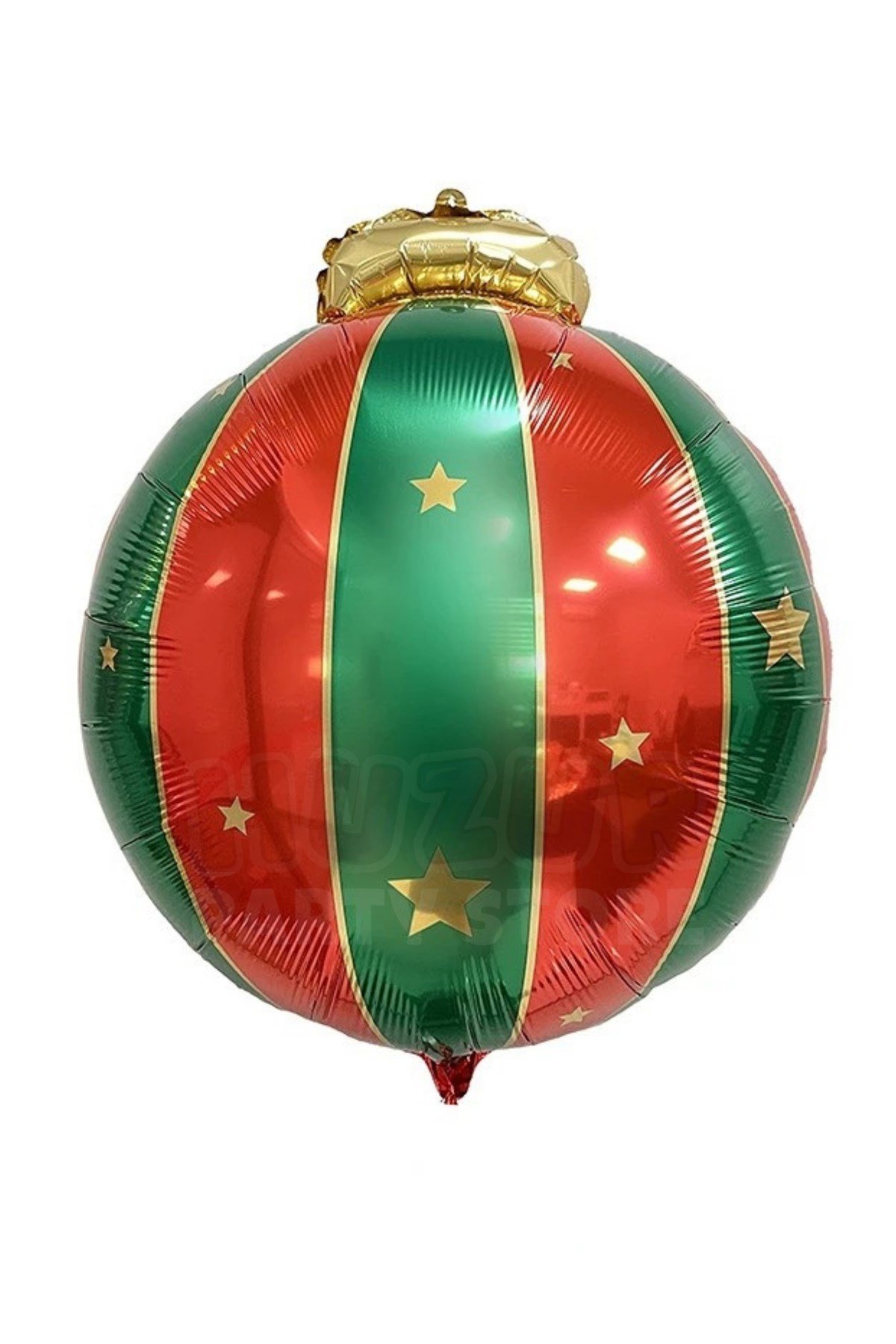 Yılbaşı Topu Folyo Balon Yeni Yıl Konsepti Kırmızı Yeşil Renkli Dekor Helyuma Uyumlu 70x54 Cm