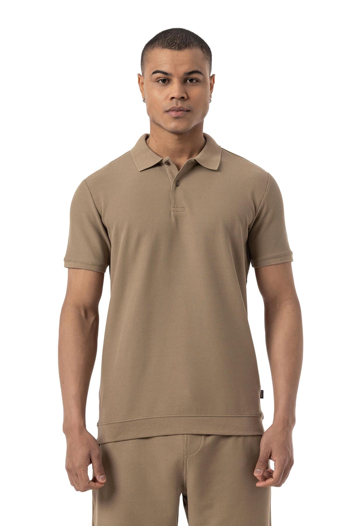 Waffle Polo Shirt
