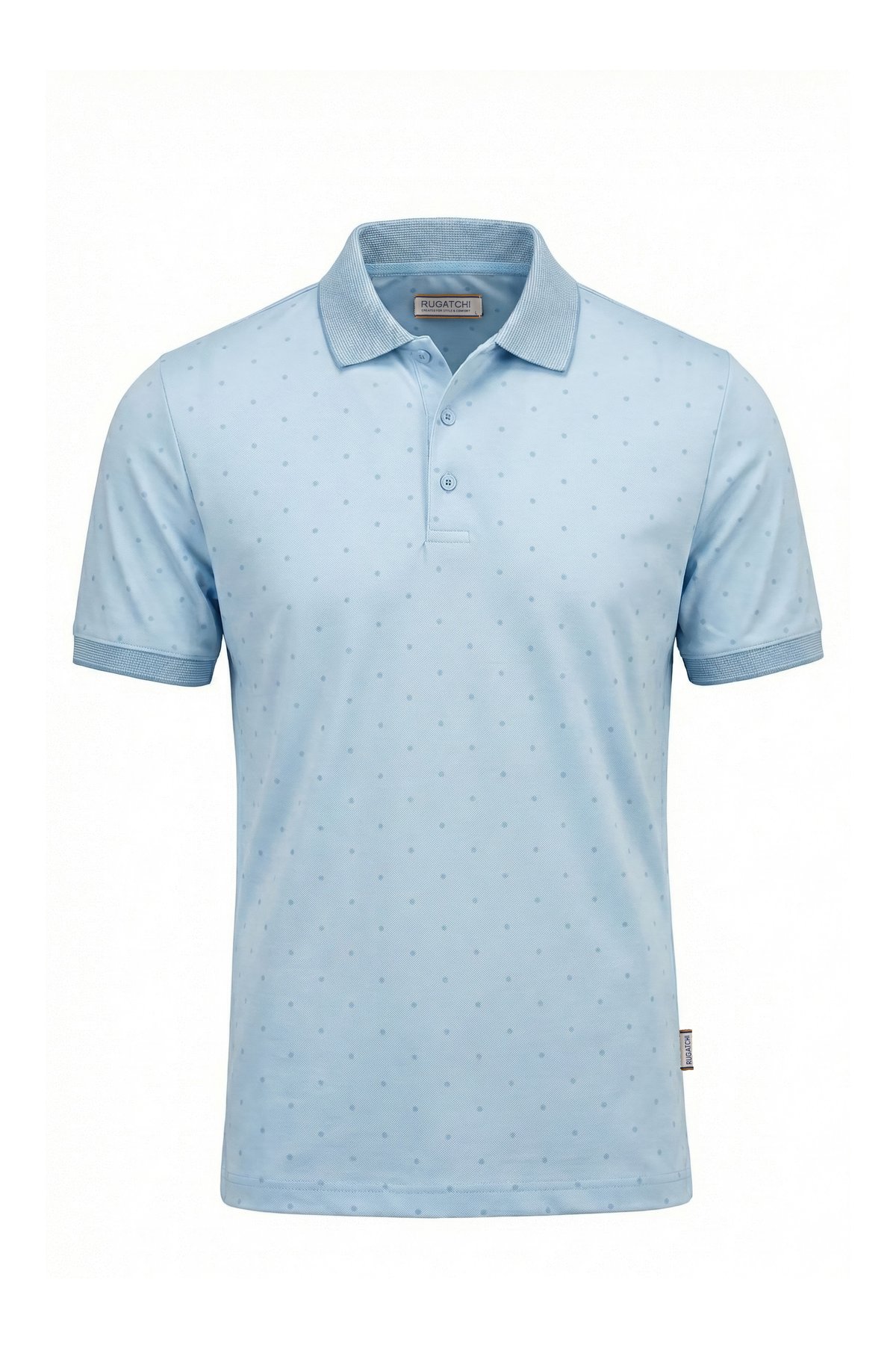 Patterned Heather Interlock Polo Shirt