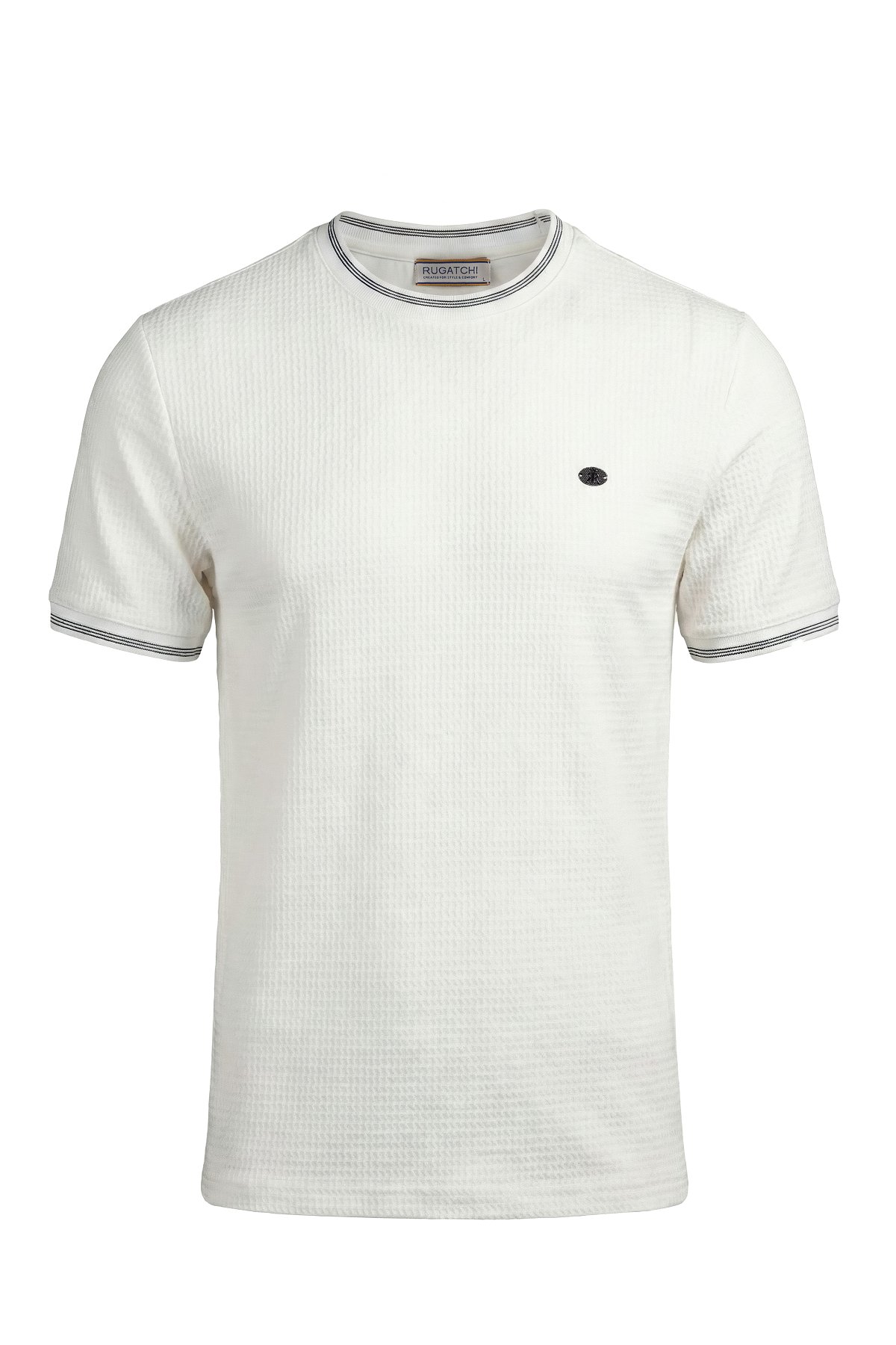 Textured Print Crew Neck
