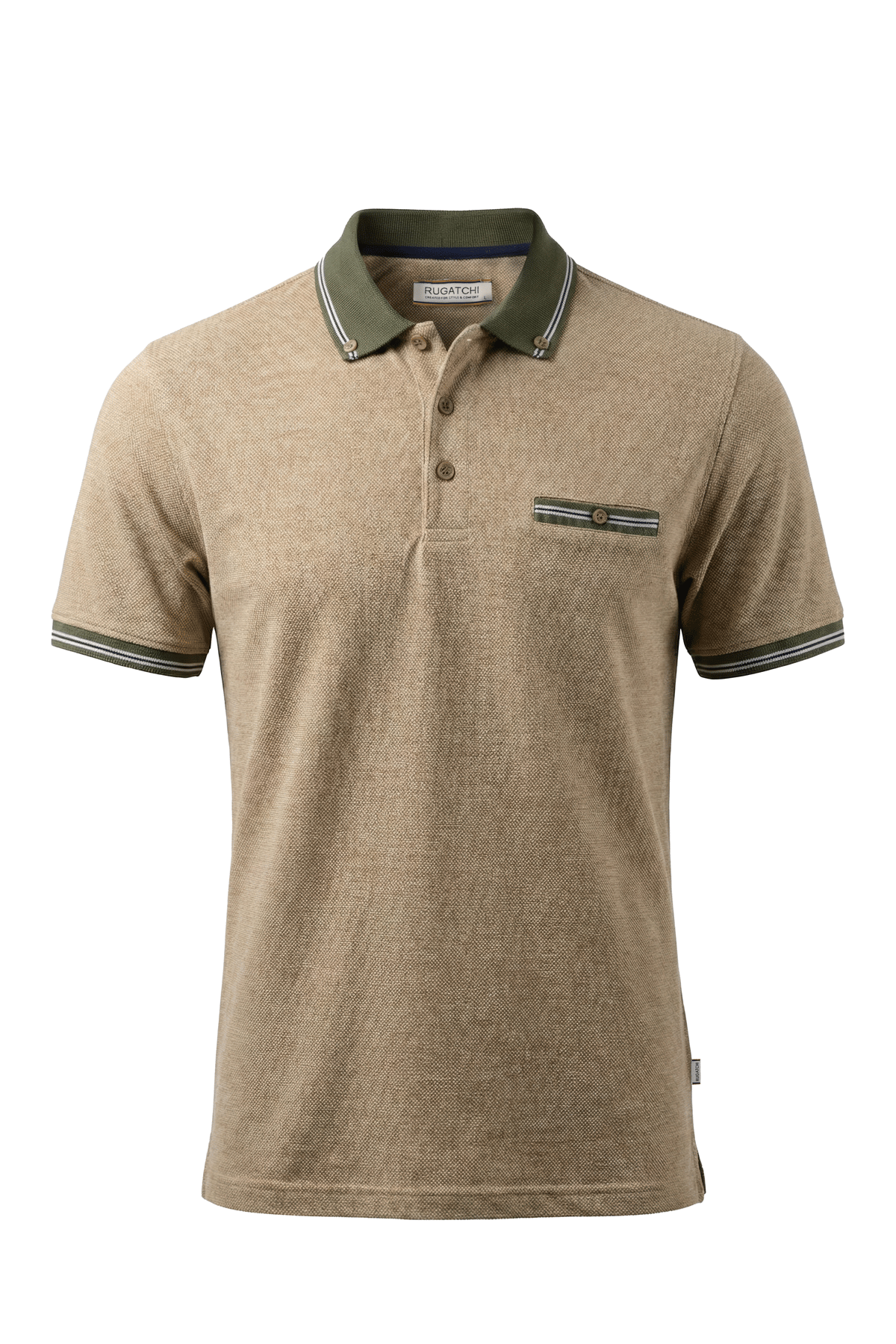 Jacquard Pique Polo Shirt with Pocket