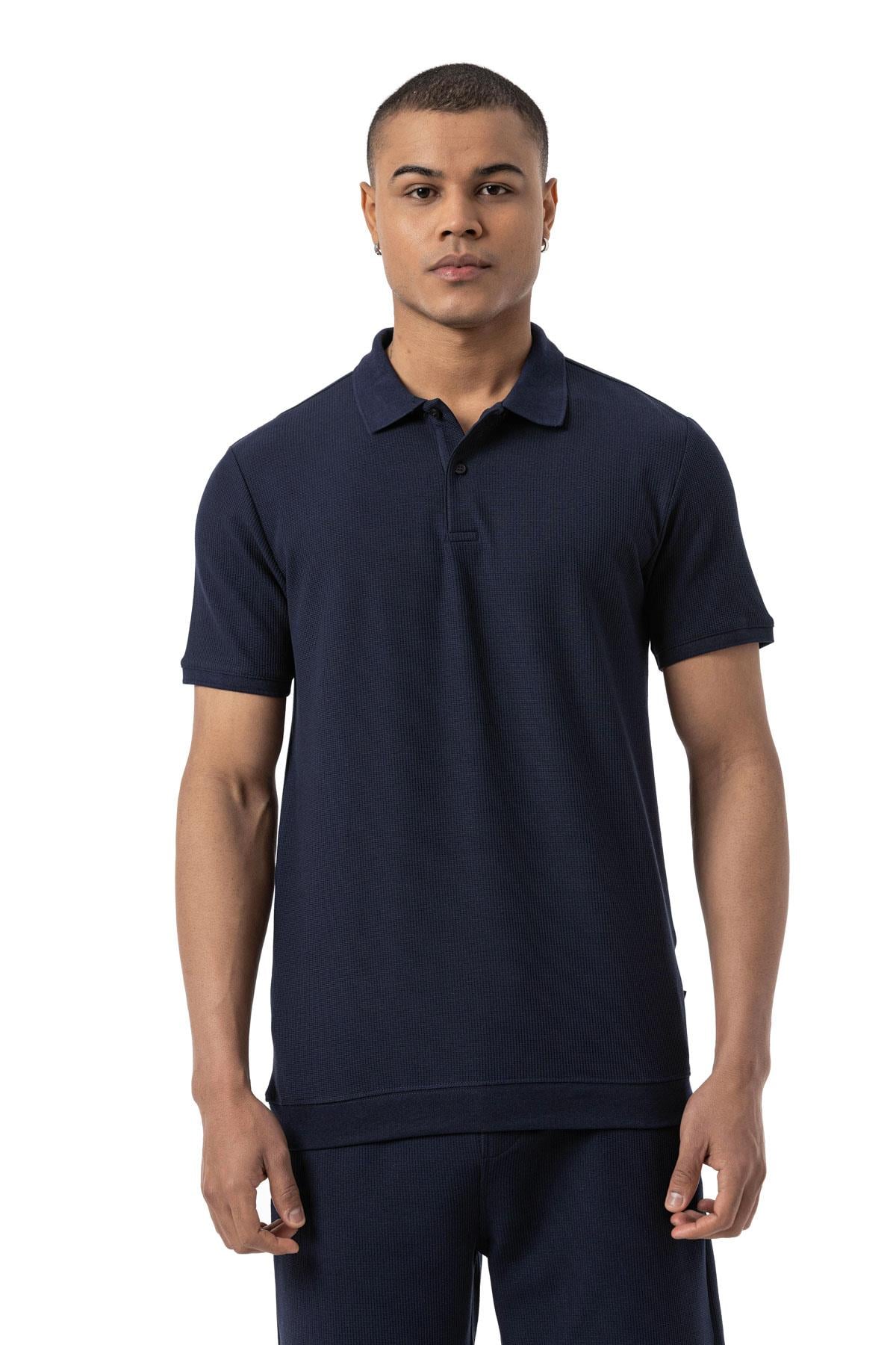 Waffle Polo Shirt