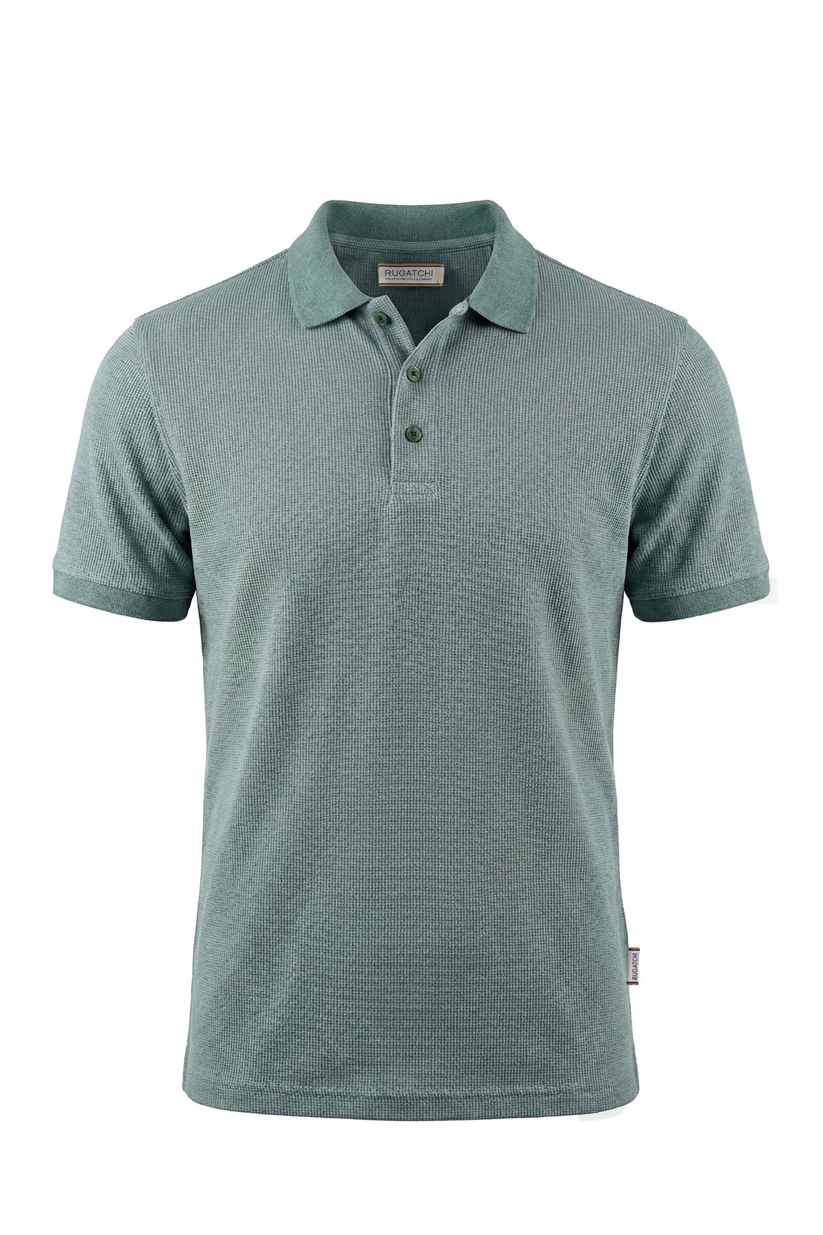 Melange Waffle Polo Shirt
