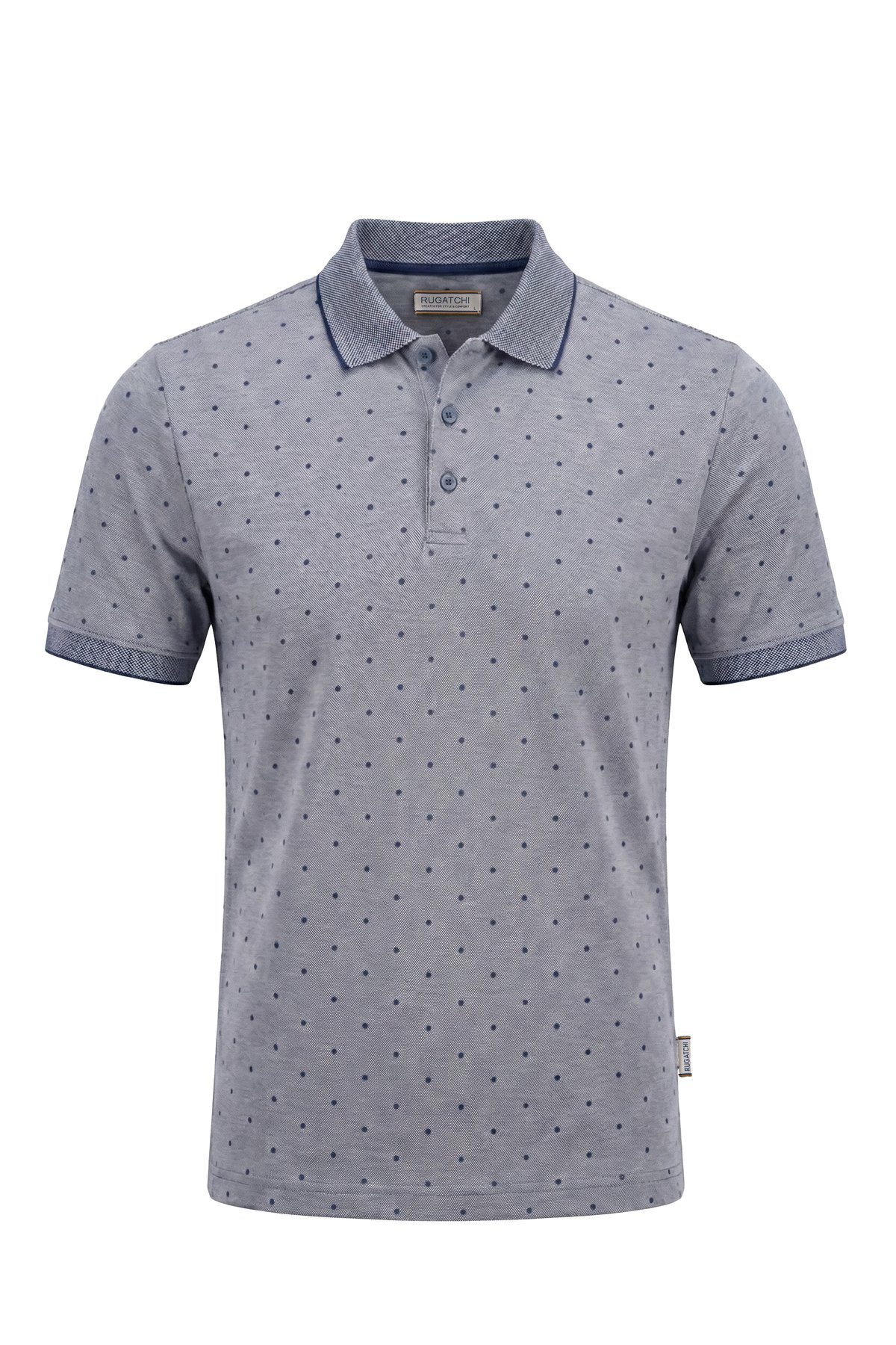 Patterned Heather Interlock Polo Shirt