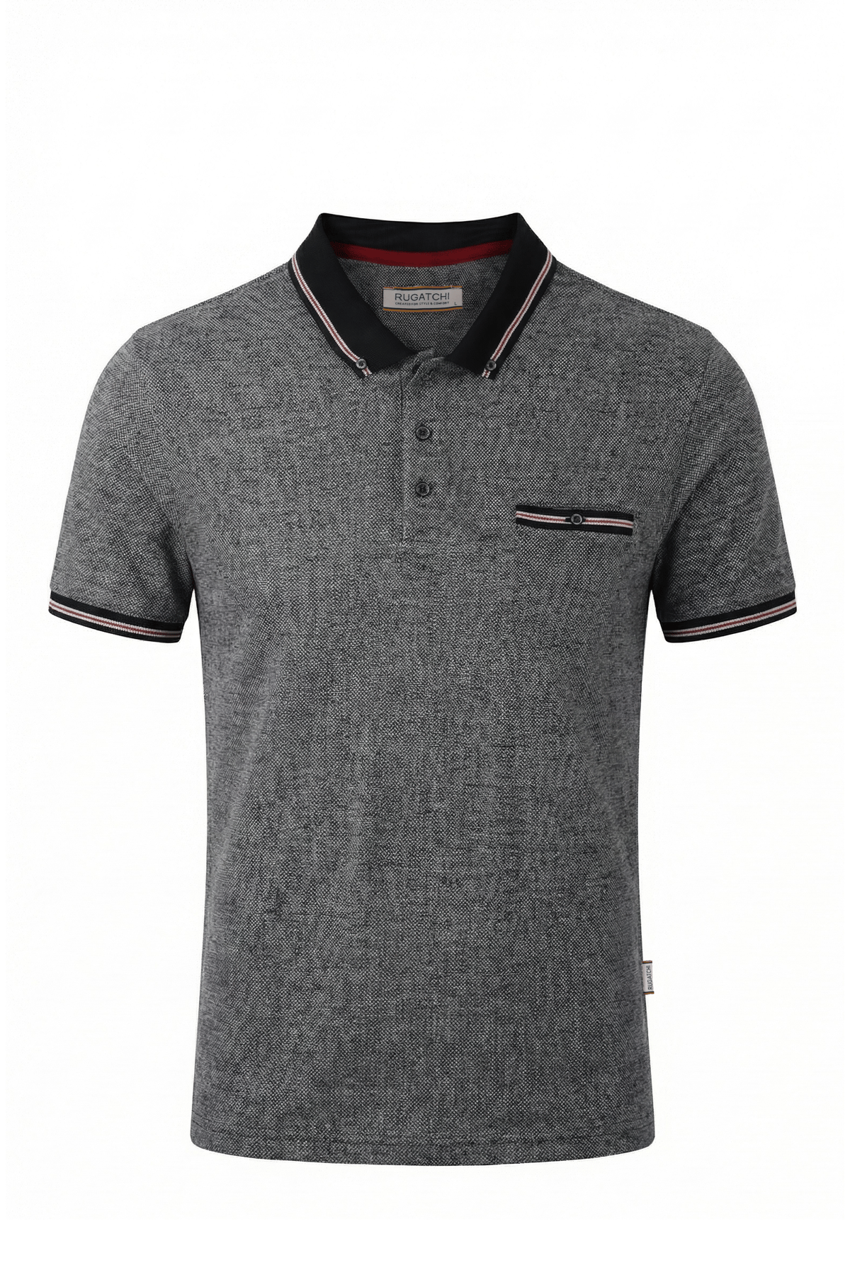 Jacquard Pique Polo Shirt with Pocket