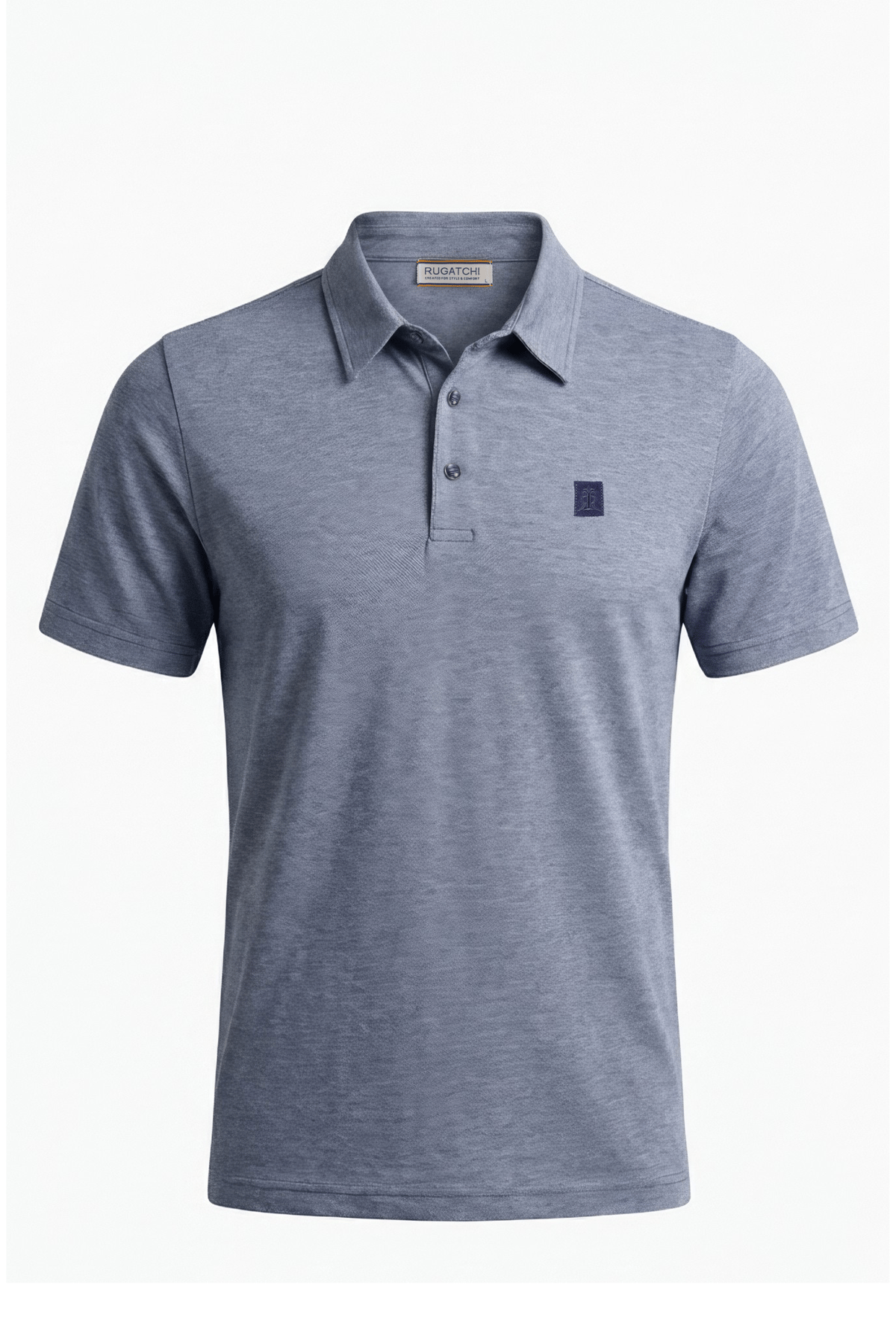 Heather Pique Snap Polo Shirt
