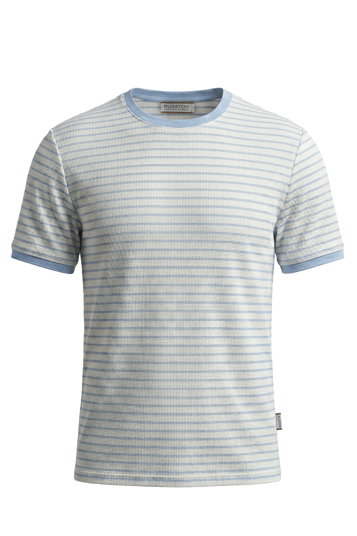 Striped Waffle Crew Neck