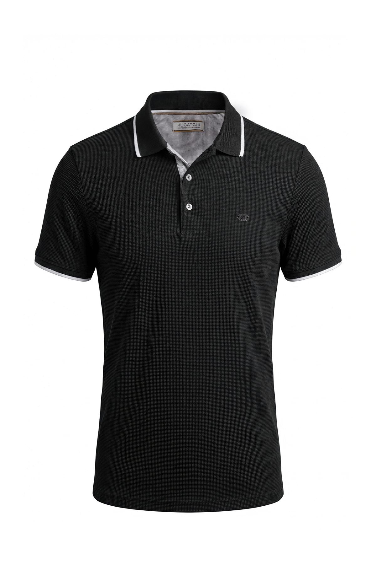 Tipped Waffle Polo Shirt