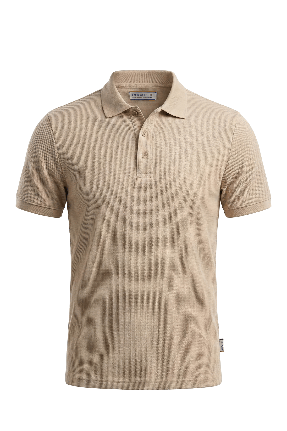 Melange Waffle Polo Shirt
