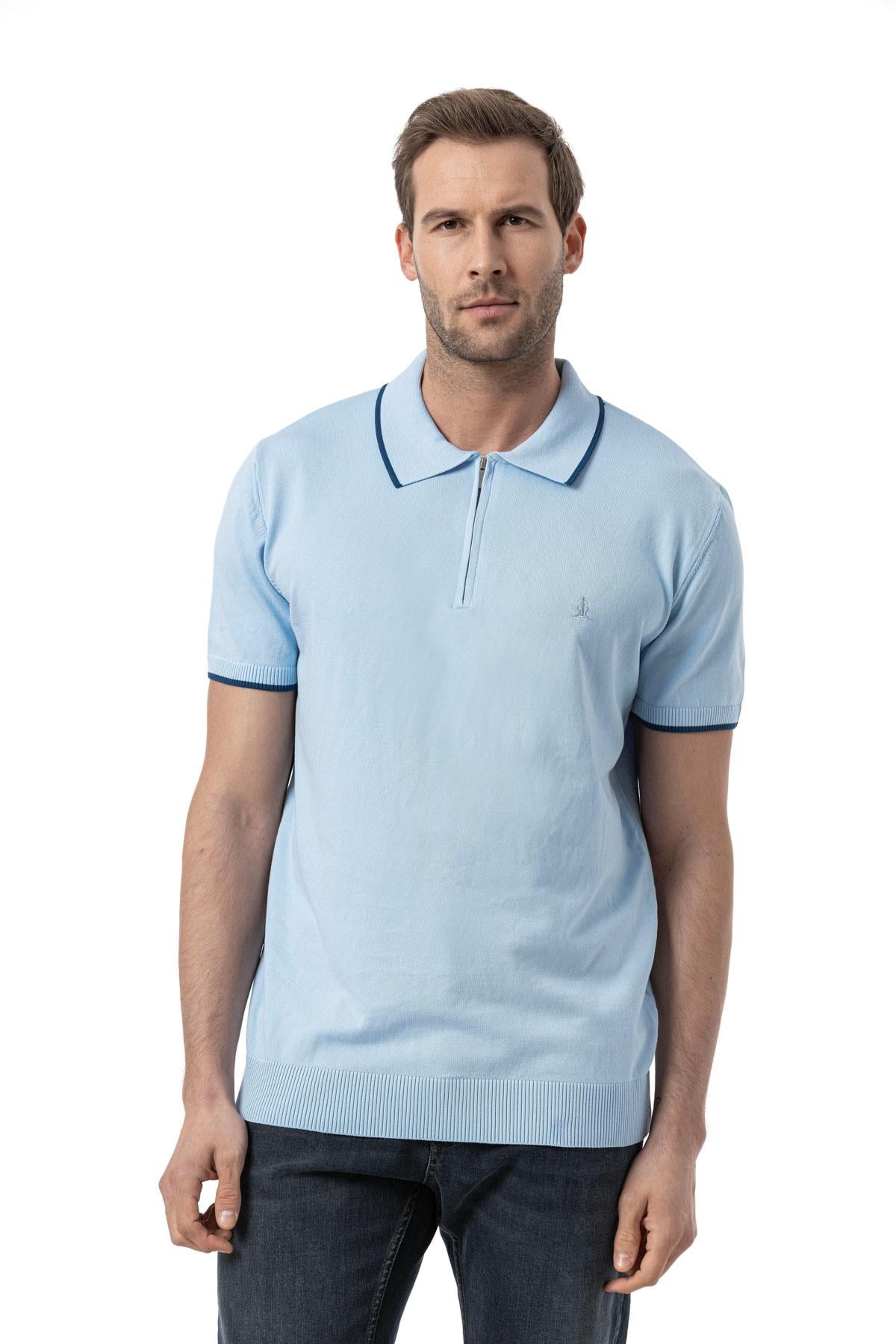 Sweaters - Zipped Polo Shirt