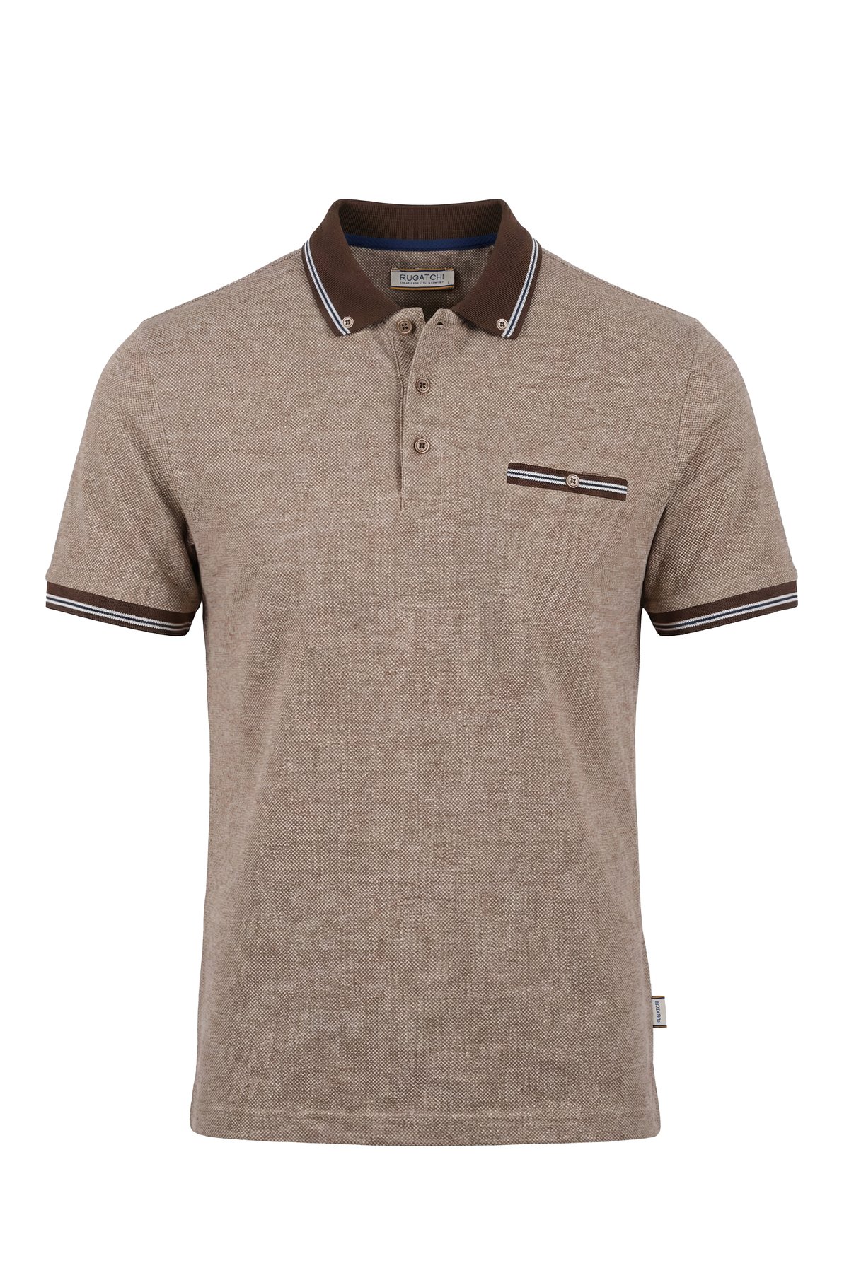 Jacquard Pique Polo Shirt with Pocket