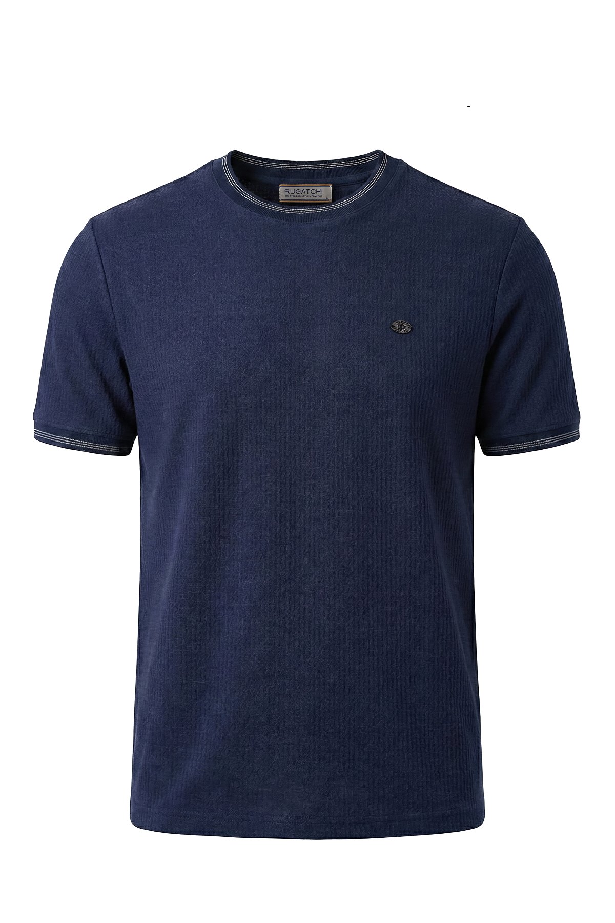 Textured Print Crew Neck