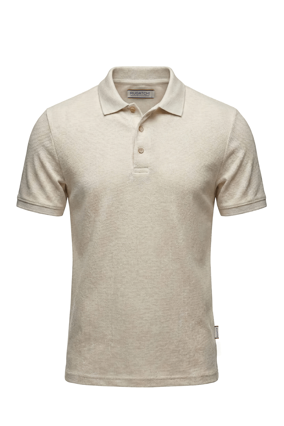 Melange Waffle Polo Shirt