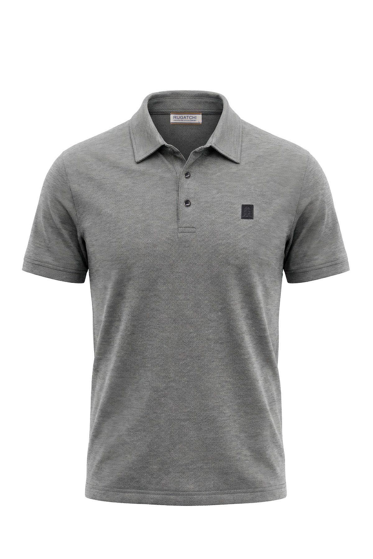 Heather Pique Snap Polo Shirt