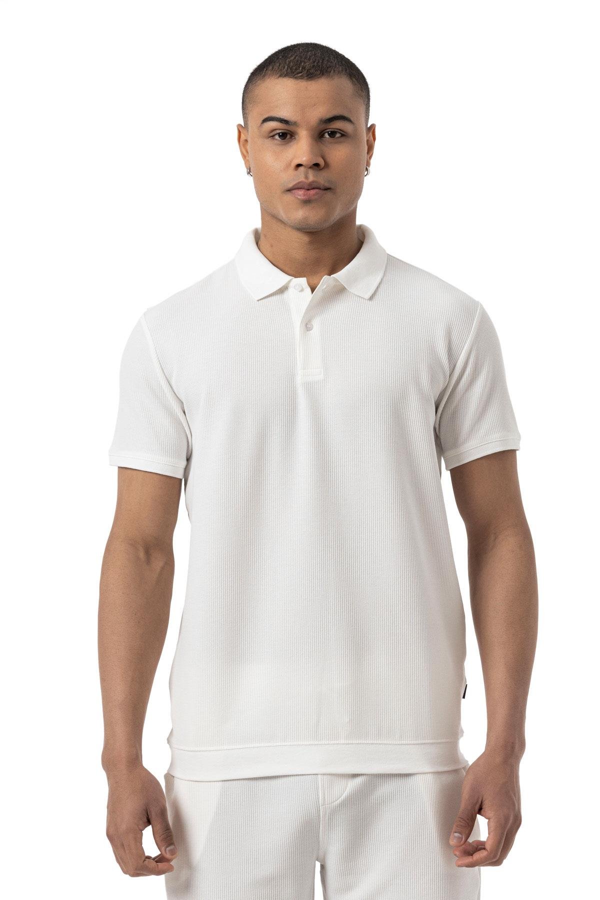 Waffle Polo Shirt