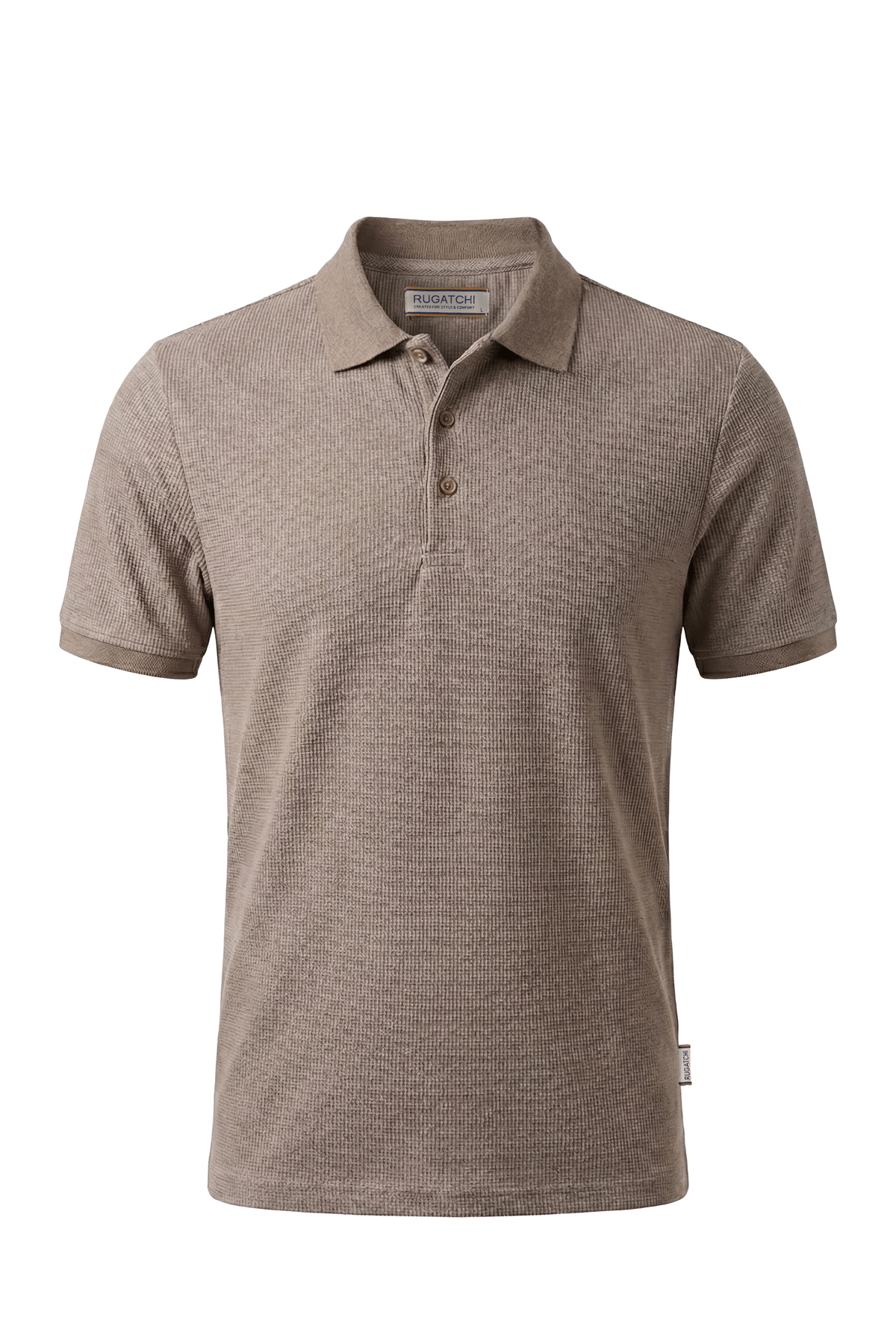 Melange Waffle Polo Shirt