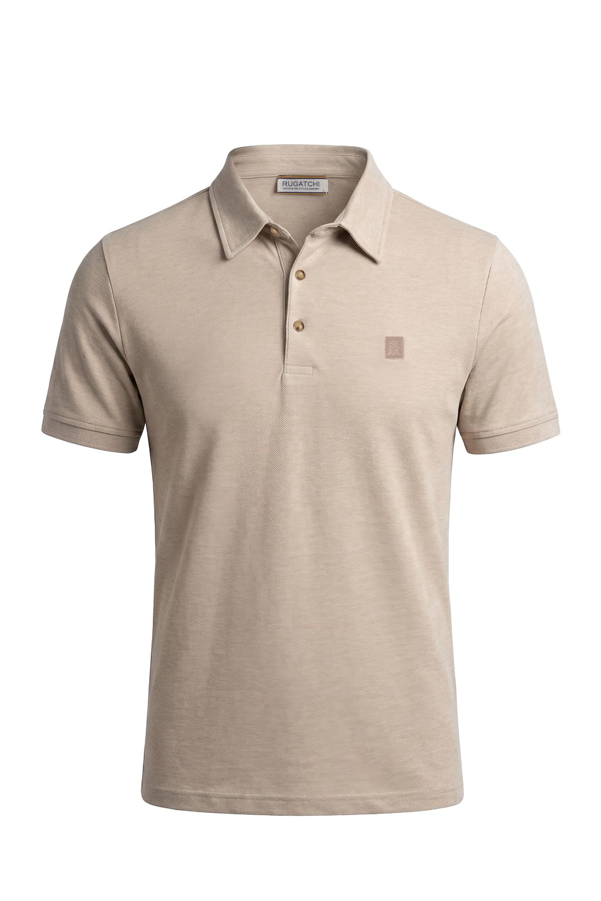 Heather Pique Snap Polo Shirt