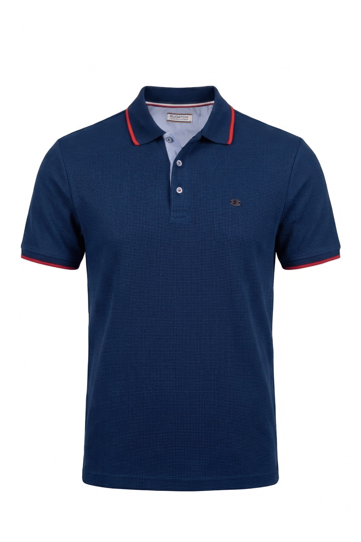 Tipped Waffle Polo Shirt